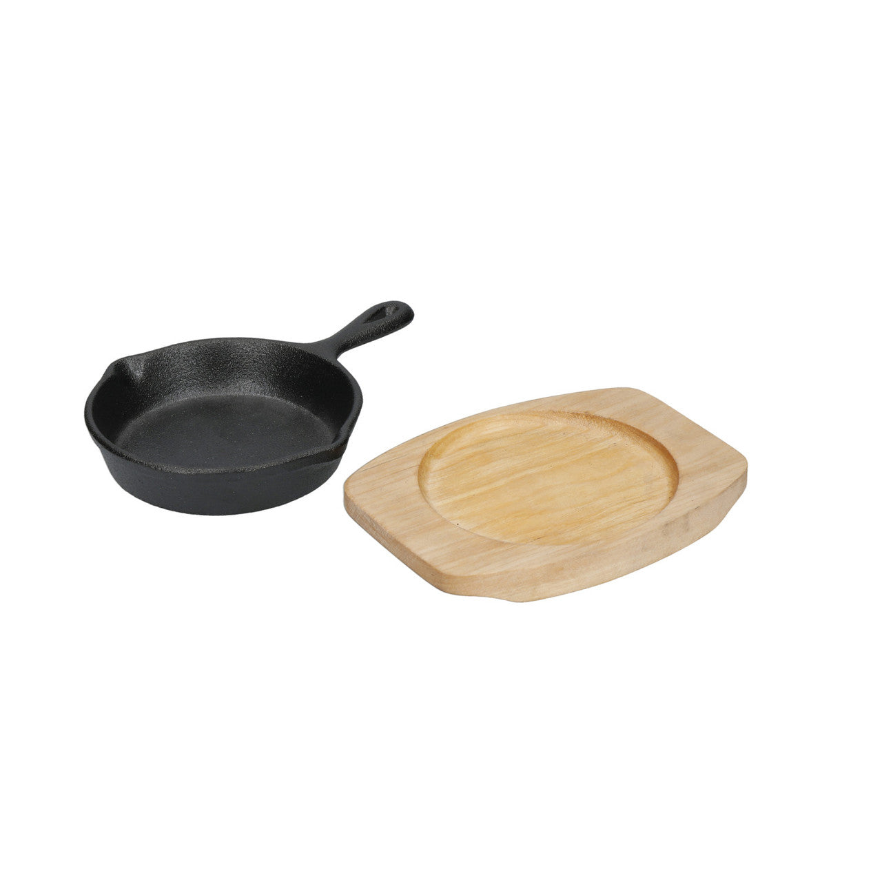 Artesà Cast Iron Mini Fry Pan with Serving Board 11cm