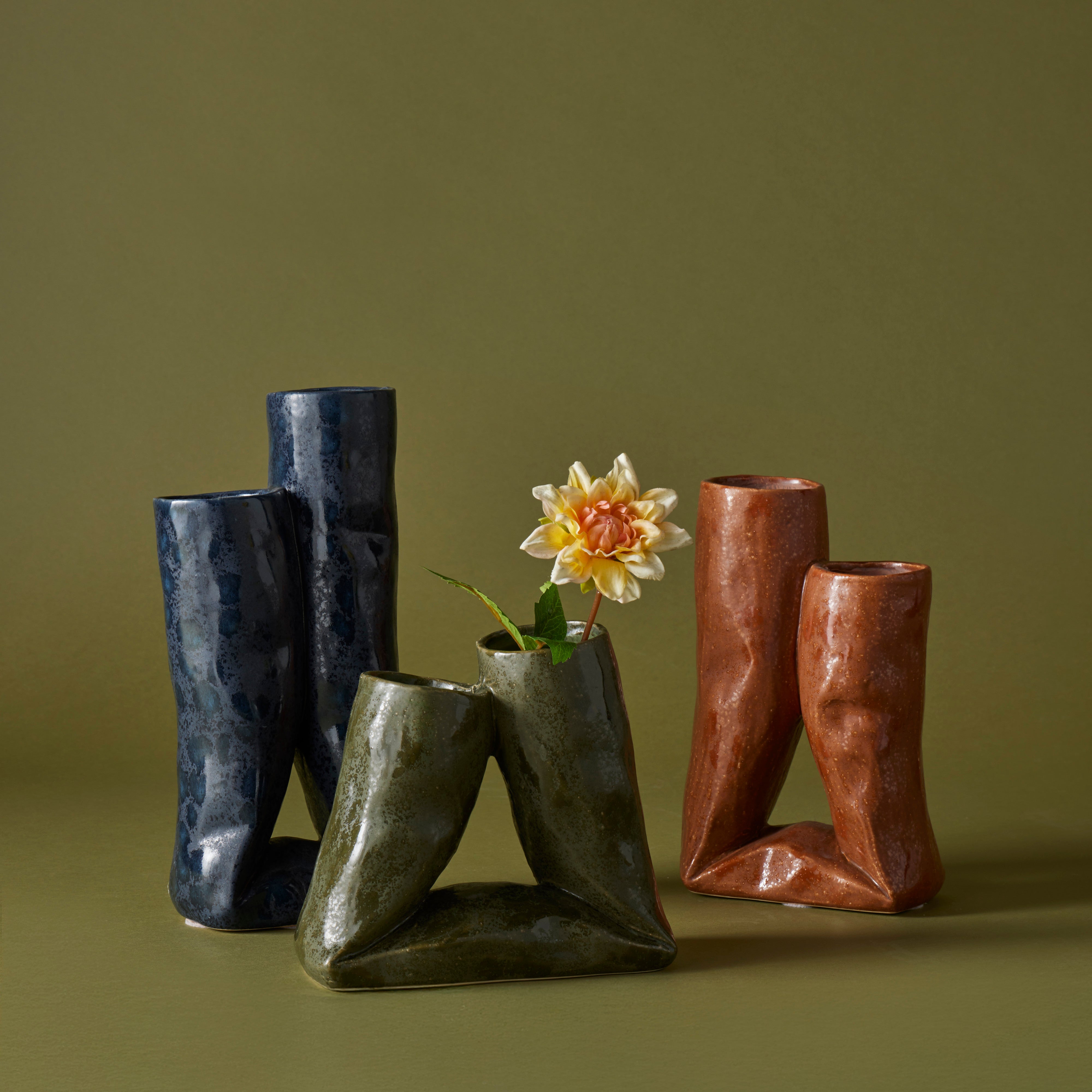 Academy Tate Vase Small Forest Green
