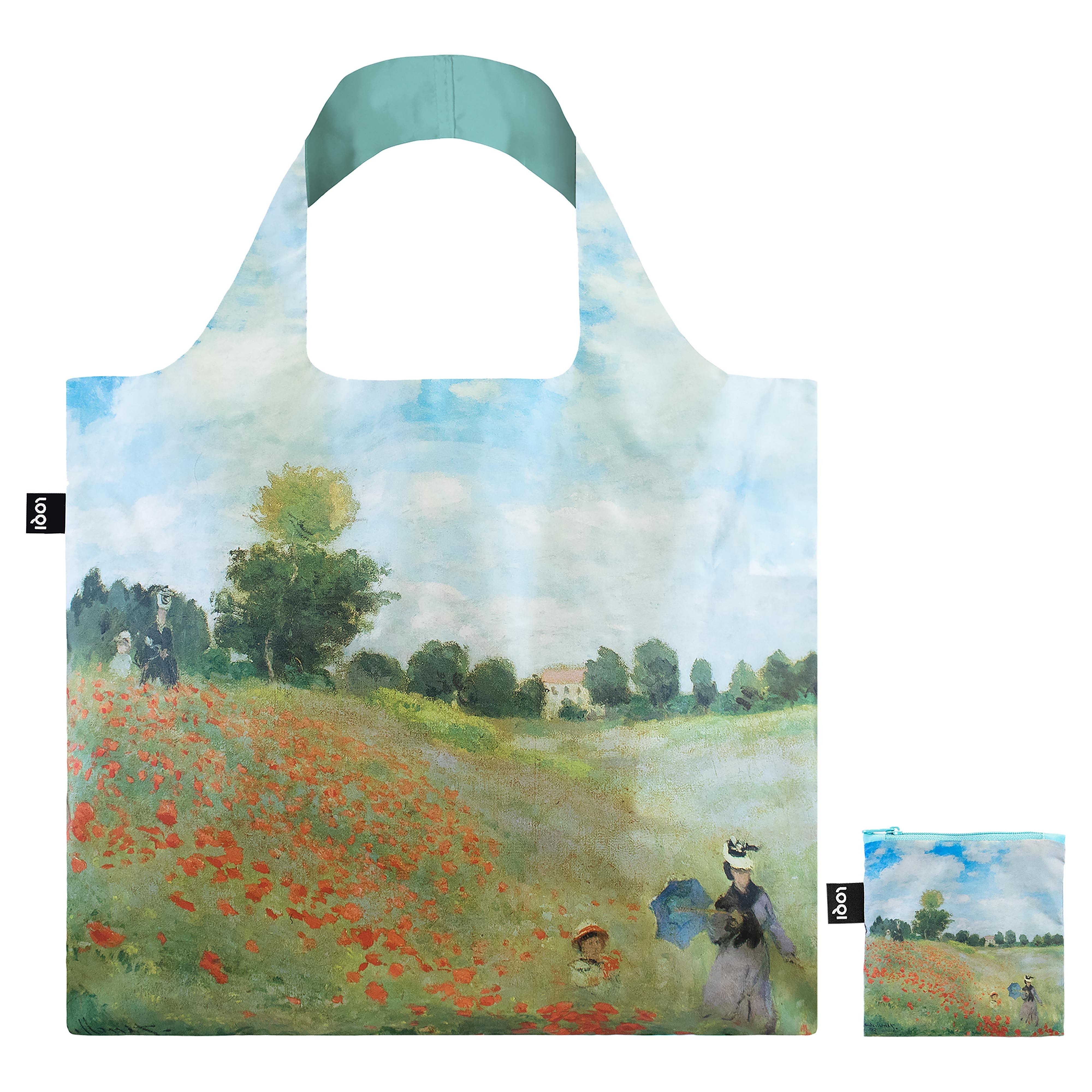 LOQI Monet Wild Poppies Tote Bag