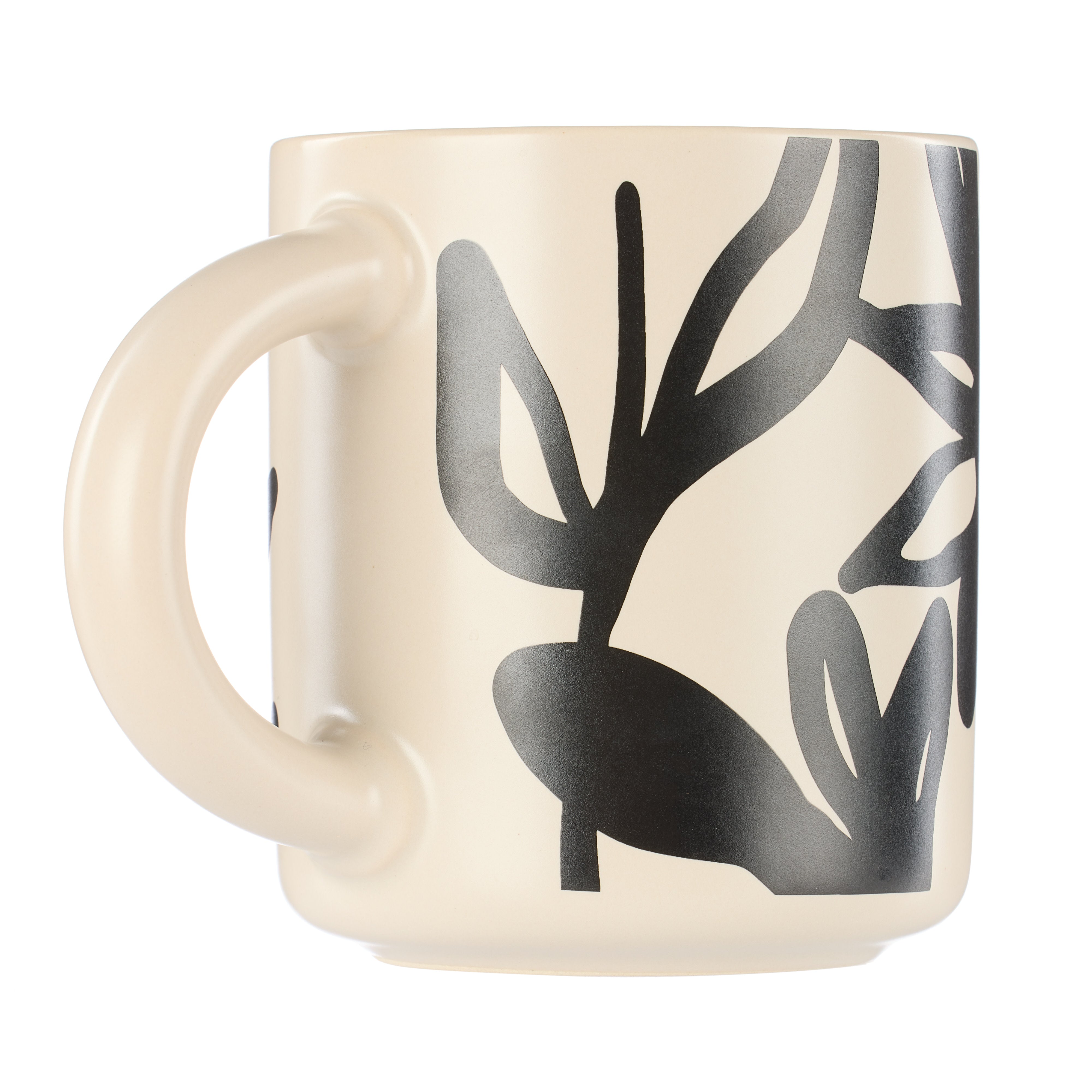 Leaf & Bean Freya Mug & Side Plate 2 Piece Set Oat & Black
