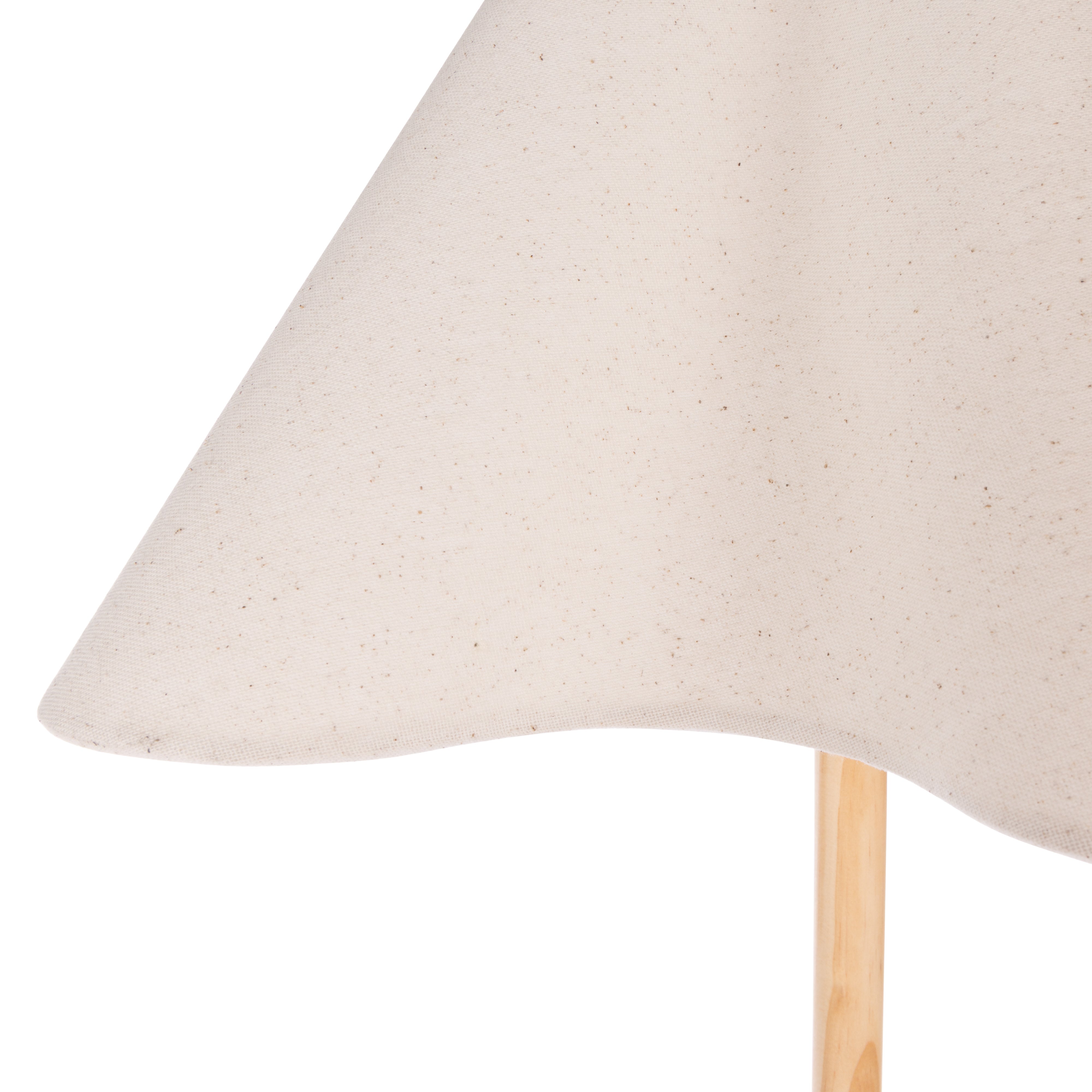 Amalfi Cullen Wooden Floor Lamp White & Natural