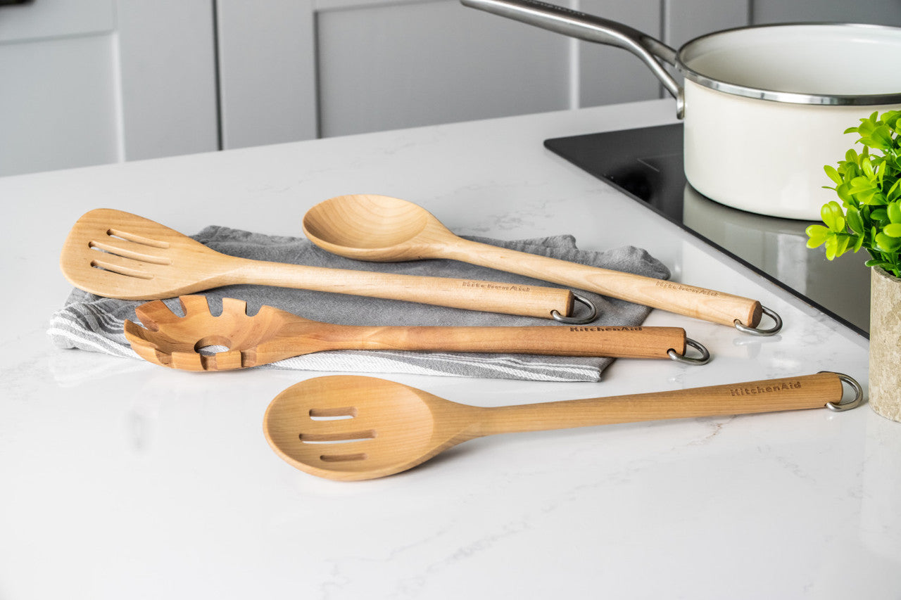 KitchenAid 4 Piece Birchwood Tool Set