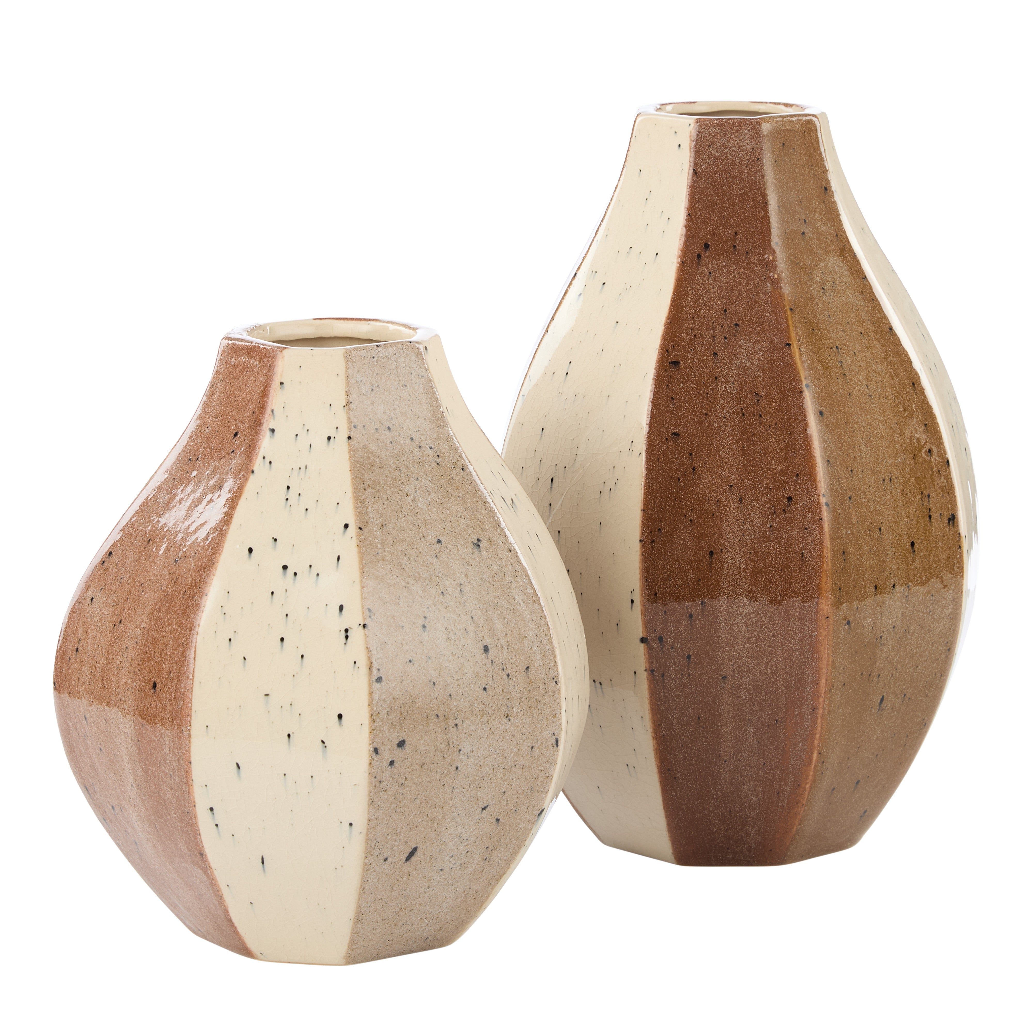 Academy Evie Ceramic Vase Small Brown