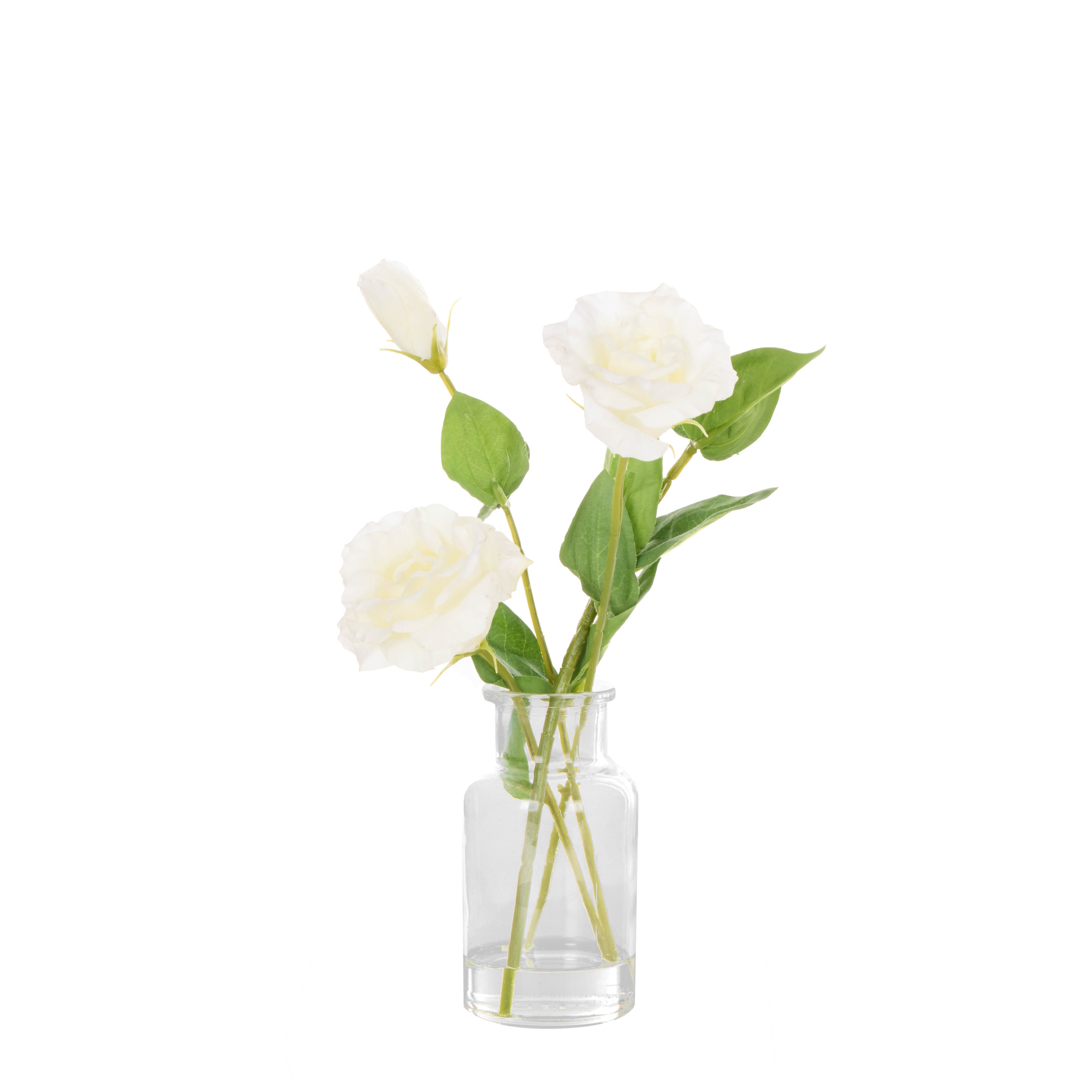 Rogue Lisianthus - Specimen Glass Vase White