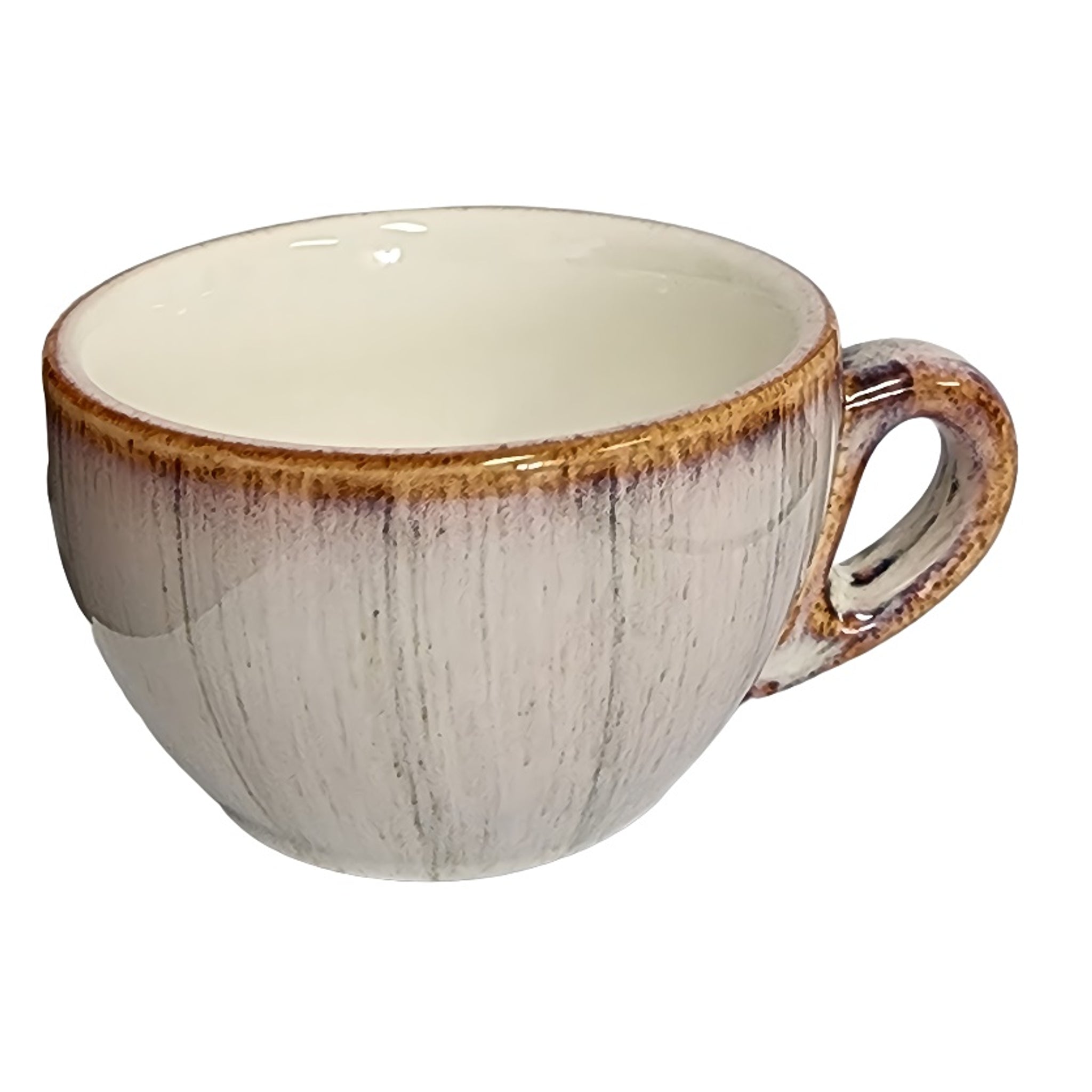 Incafe Reactive Beige Glaze Cappuccino Cup 200ml 6 Piece