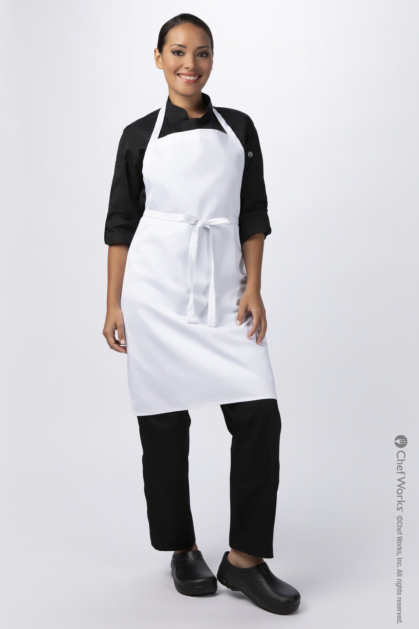 Chef Works Sustainable Bib Apron - White