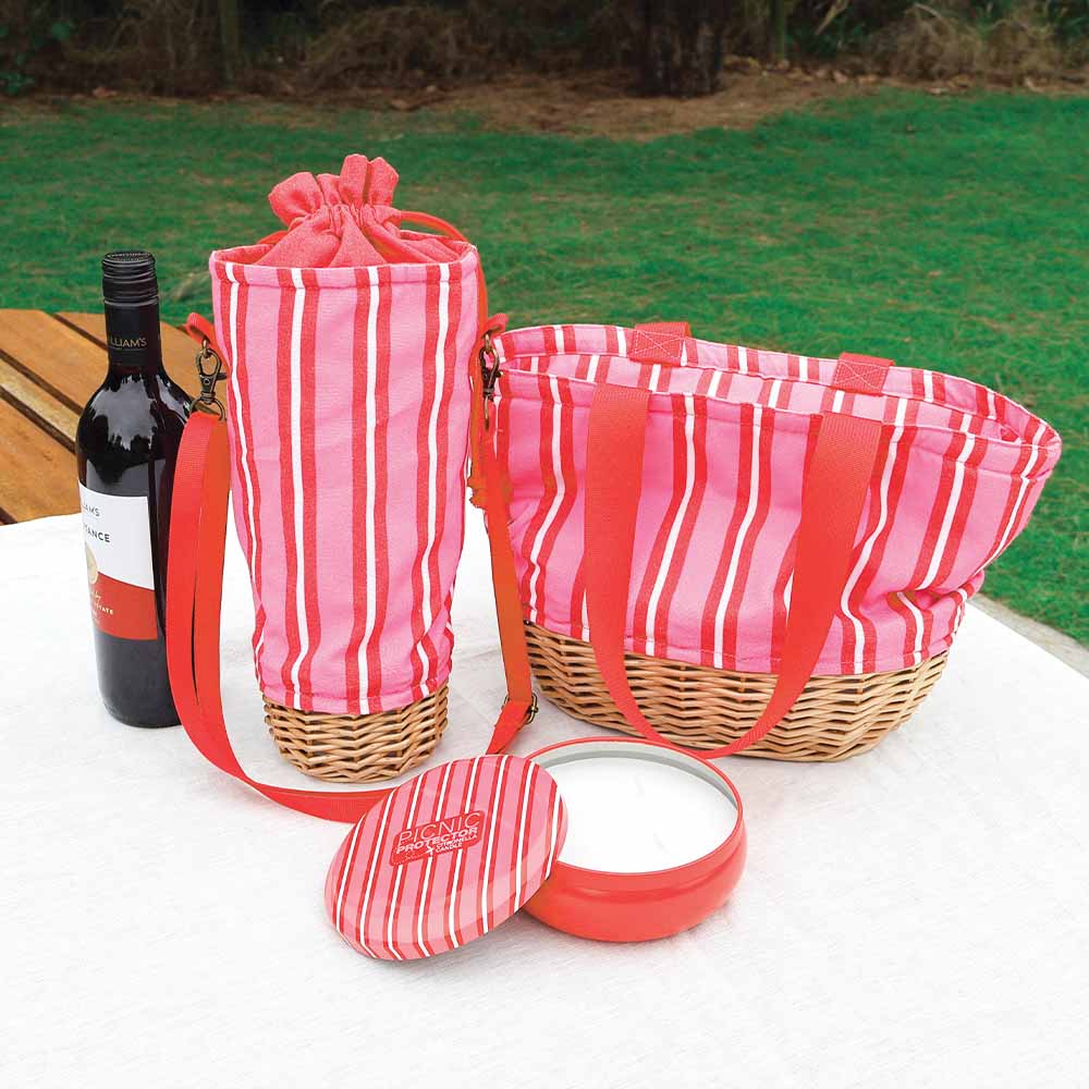 Annabel Trends Picnic Bottle Bag Wicker Tiki Island