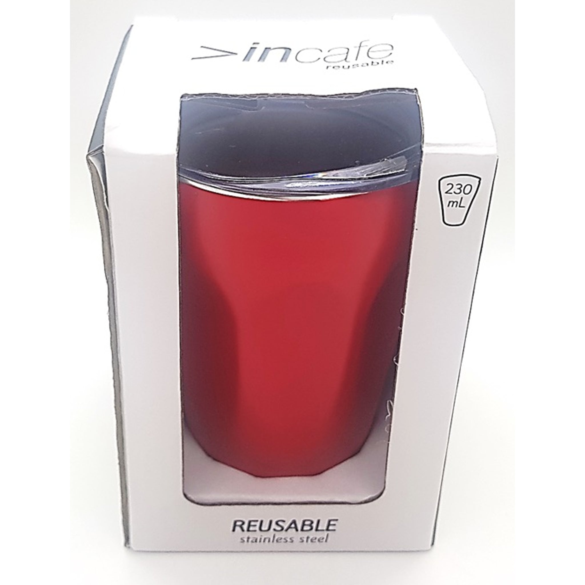 Incafe Reusable Stainless Steel Thermal Cup Red (230ml)