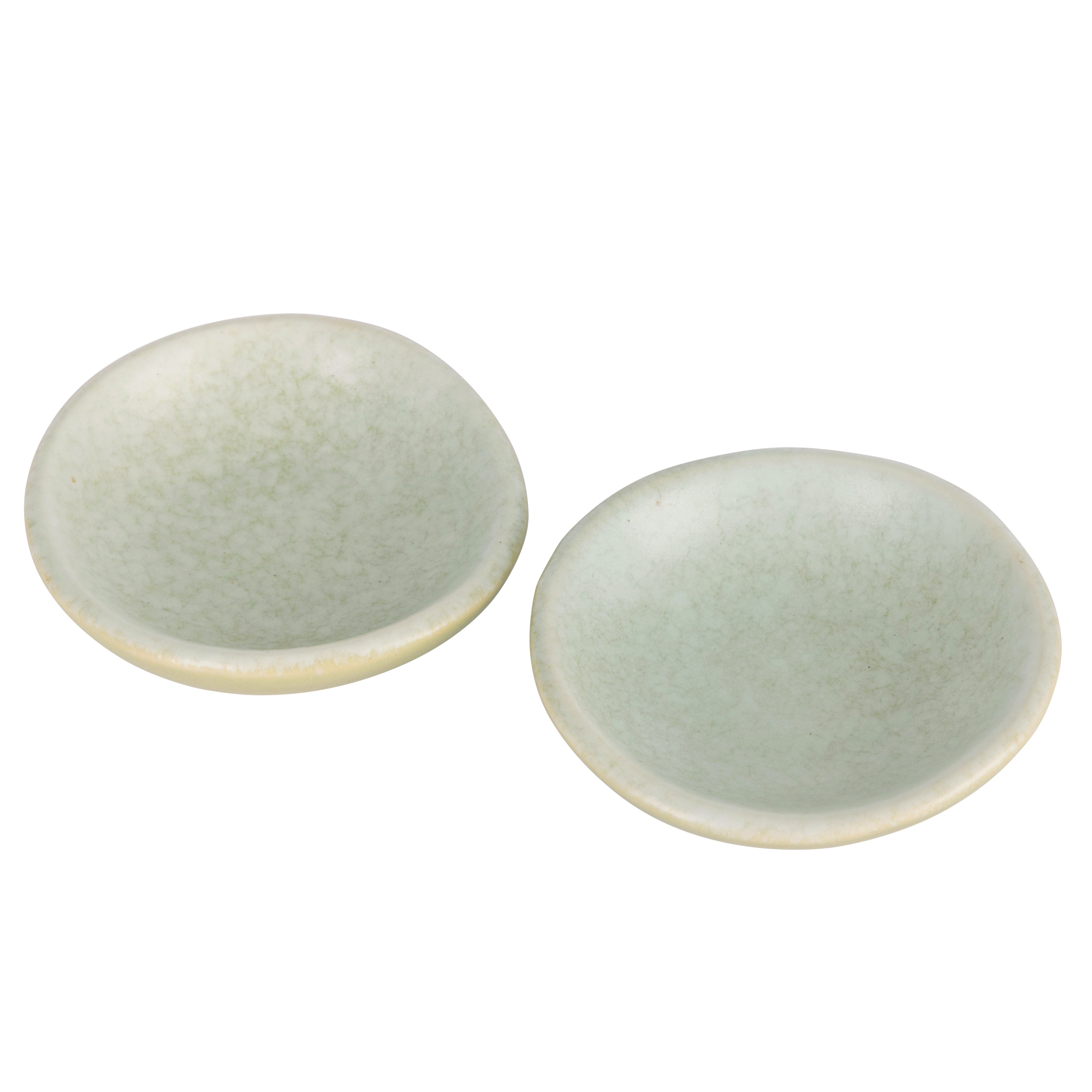 Davis & Waddell Greta Porcelain Pinch Bowls 2 Piece Set Mint Green