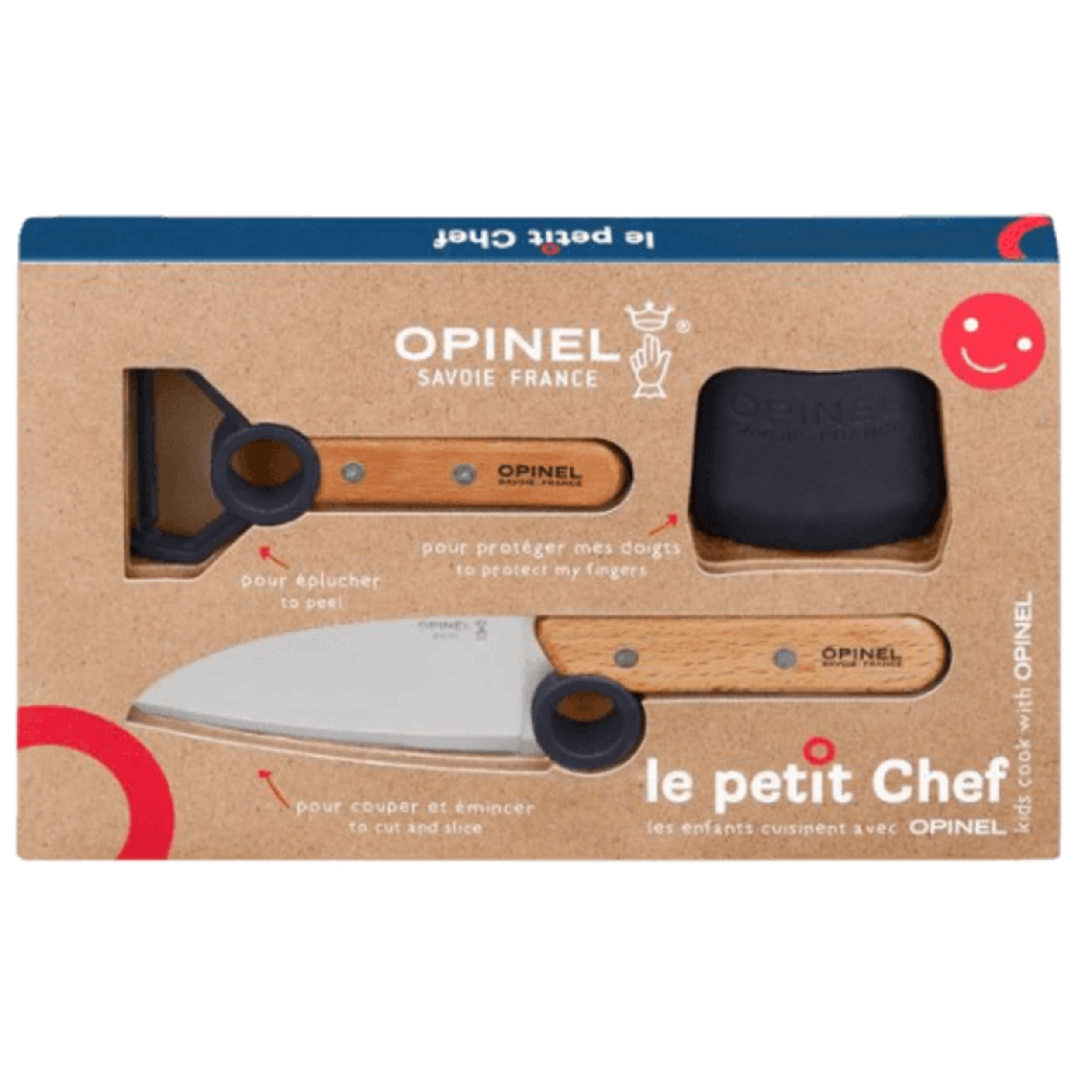 Opinel Le Petit Chef Kitchen 3 Piece Set Blue