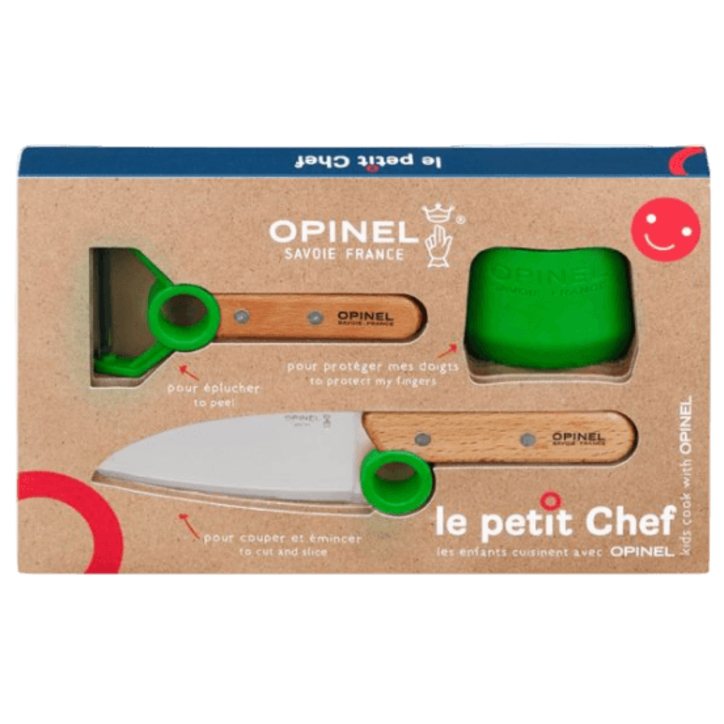 Opinel Le Petit Chef Kitchen 3 Piece Set Green