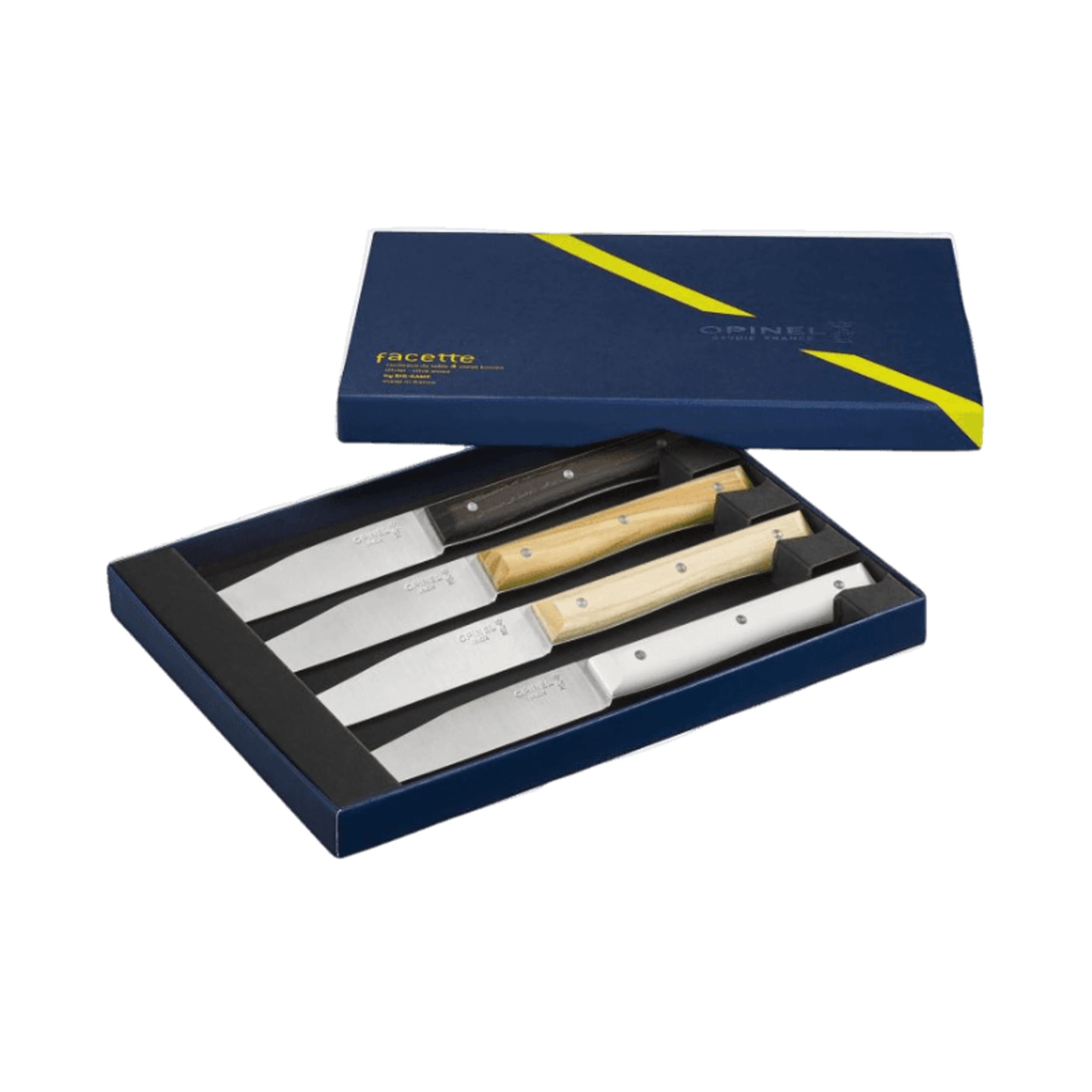 Opinel Facette Table Knife 4 Piece Set Mixed