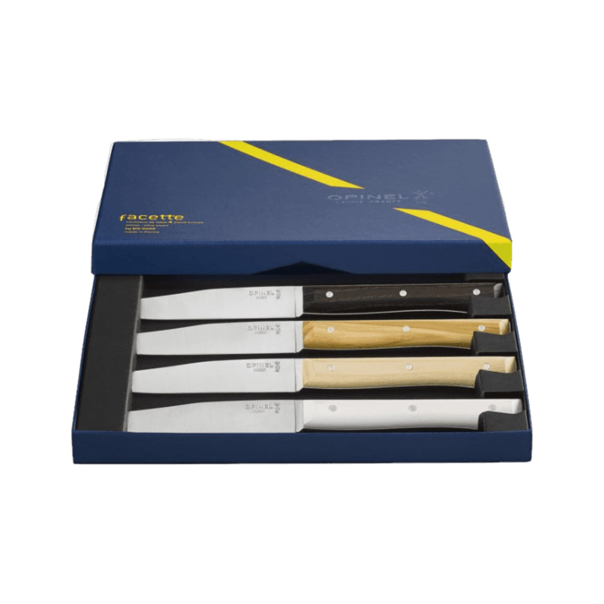Opinel Facette Table Knife 4 Piece Set Mixed