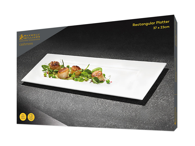 Maxwell & Williams Cashmere Rectangular Platter White 37 x 23cm