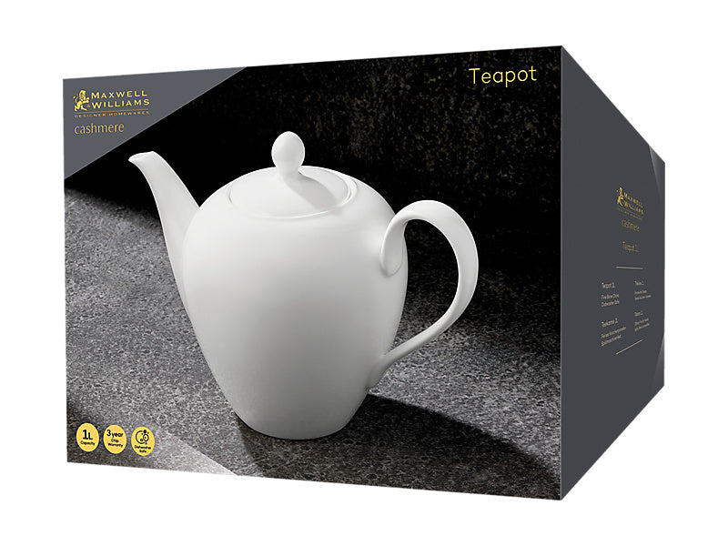 Maxwell & Williams Cashmere Tall Teapot White 1L