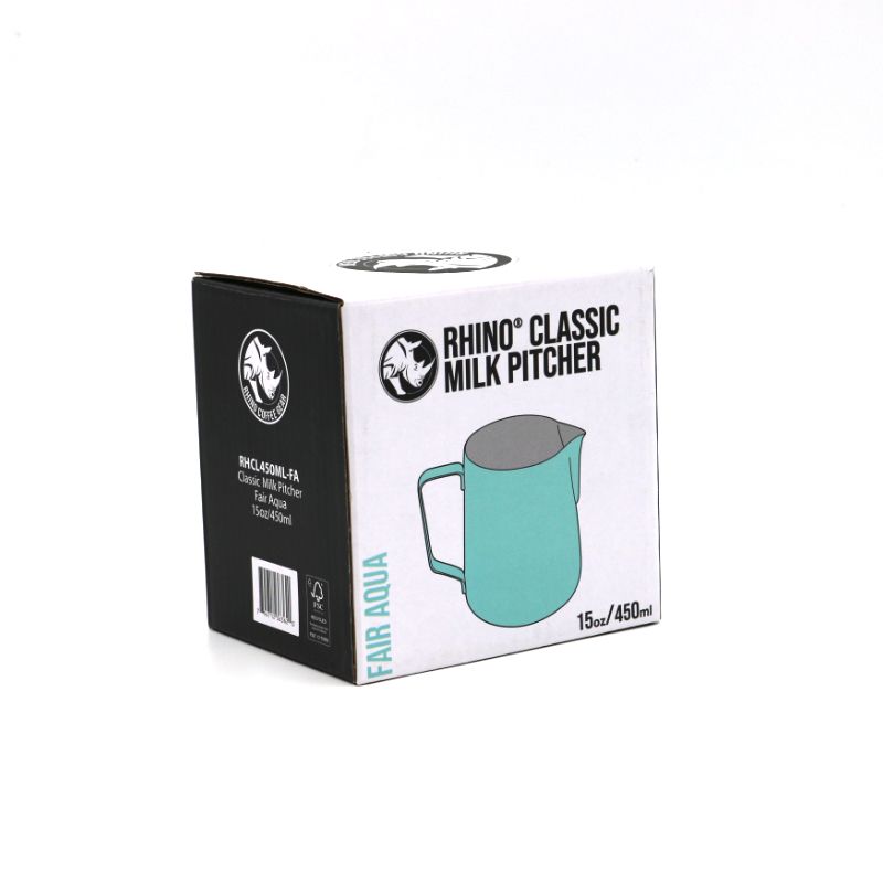 Rhino Classic Milk Pitcher 450ml (15oz) - Fair Aqua