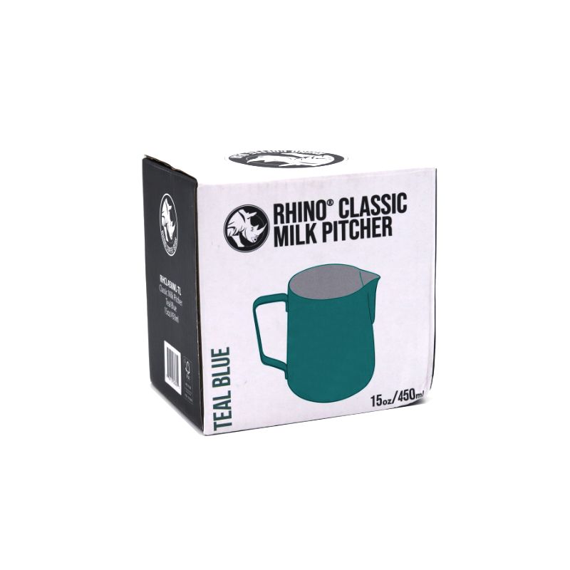 Rhino Classic Milk Pitcher 450ml (15oz) - Teal Blue