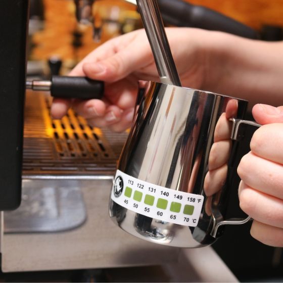 Rhino Pro Milk Pitcher and Double Accutemp Set - 12oz