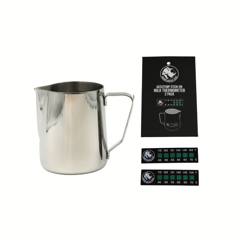 Rhino Pro Milk Pitcher & Double Accutemp Set 350ml (12oz)