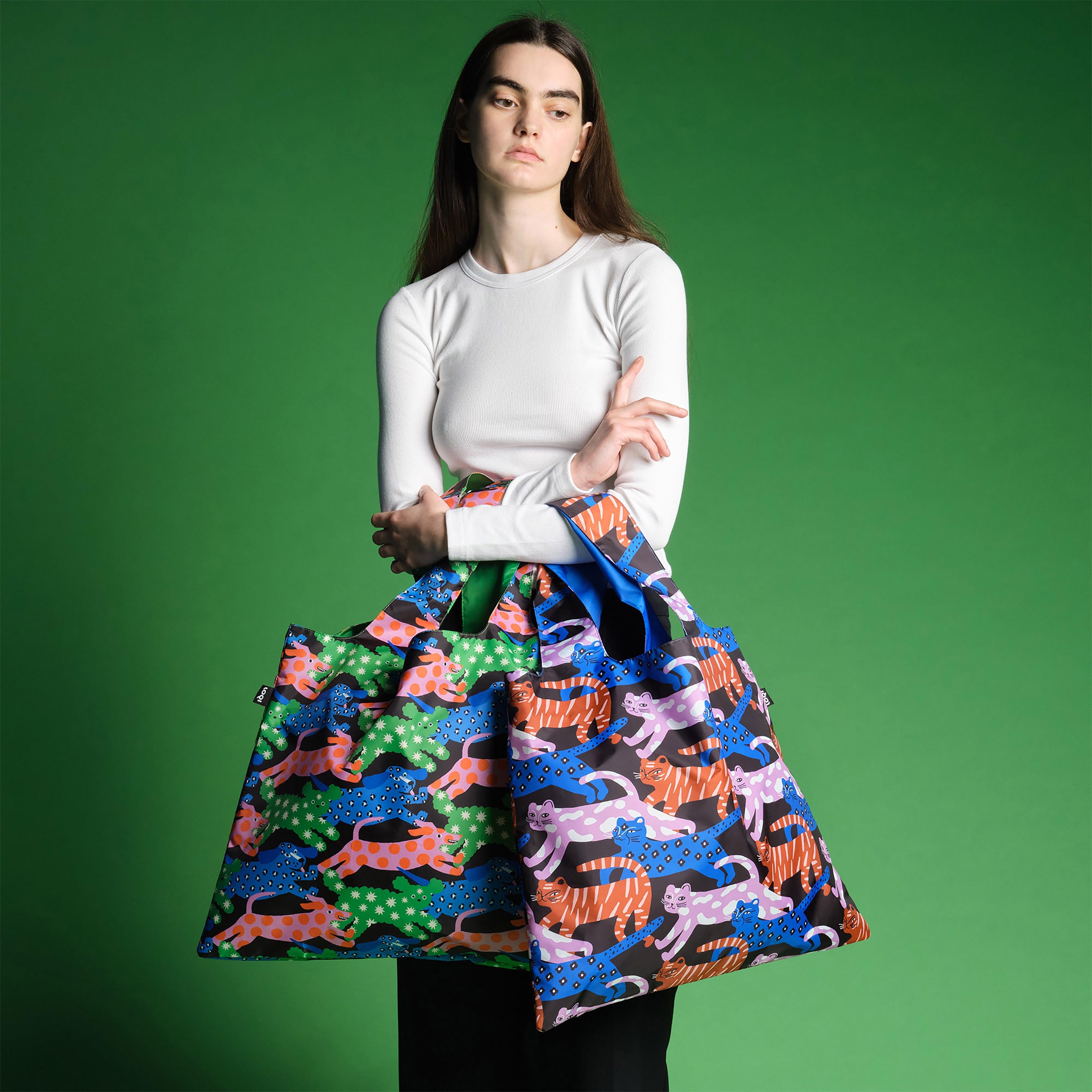 LOQI Glitter Power Dogs Tote Bag