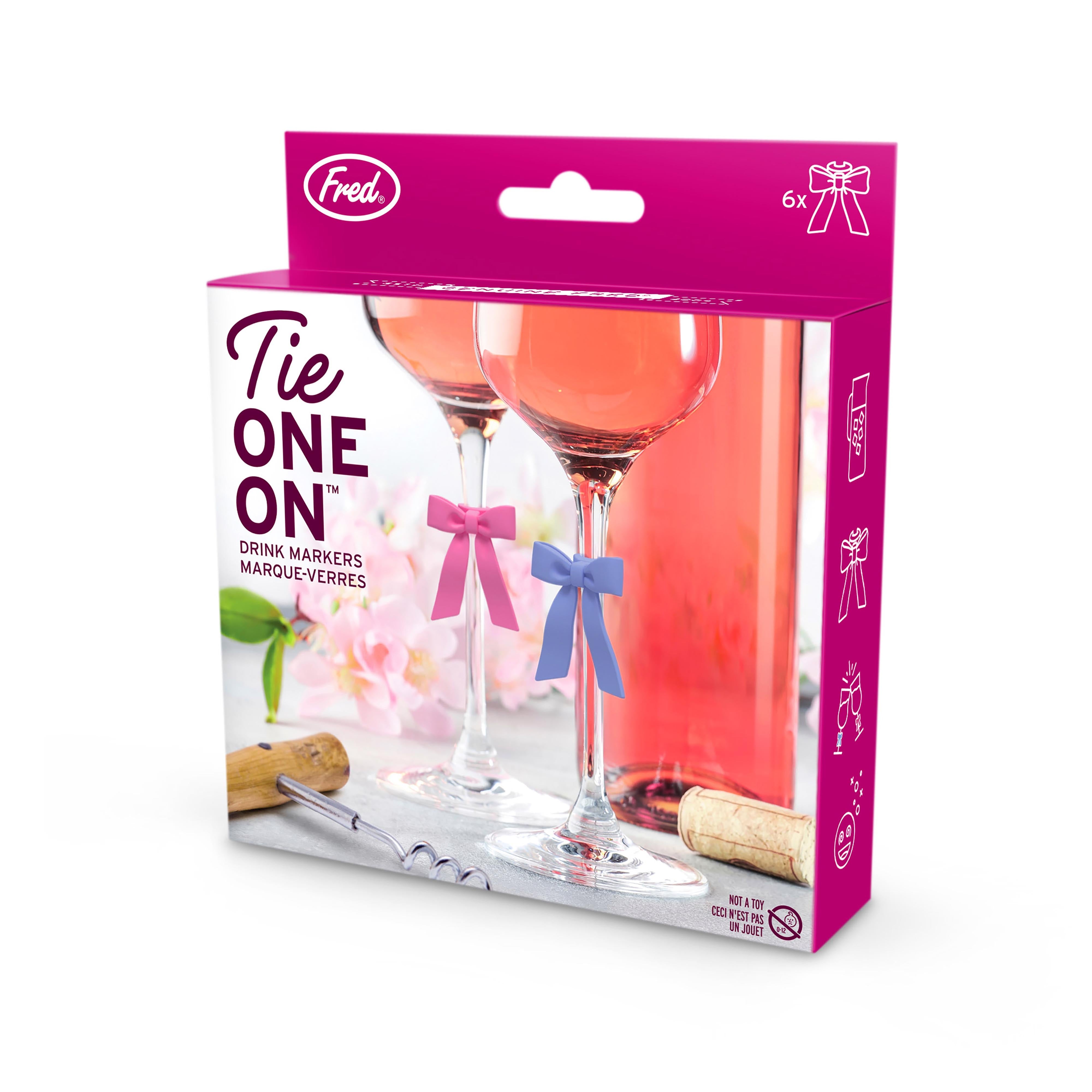 Fred Tie One On Drink Markers 6 Piece Set Multi-Coloured