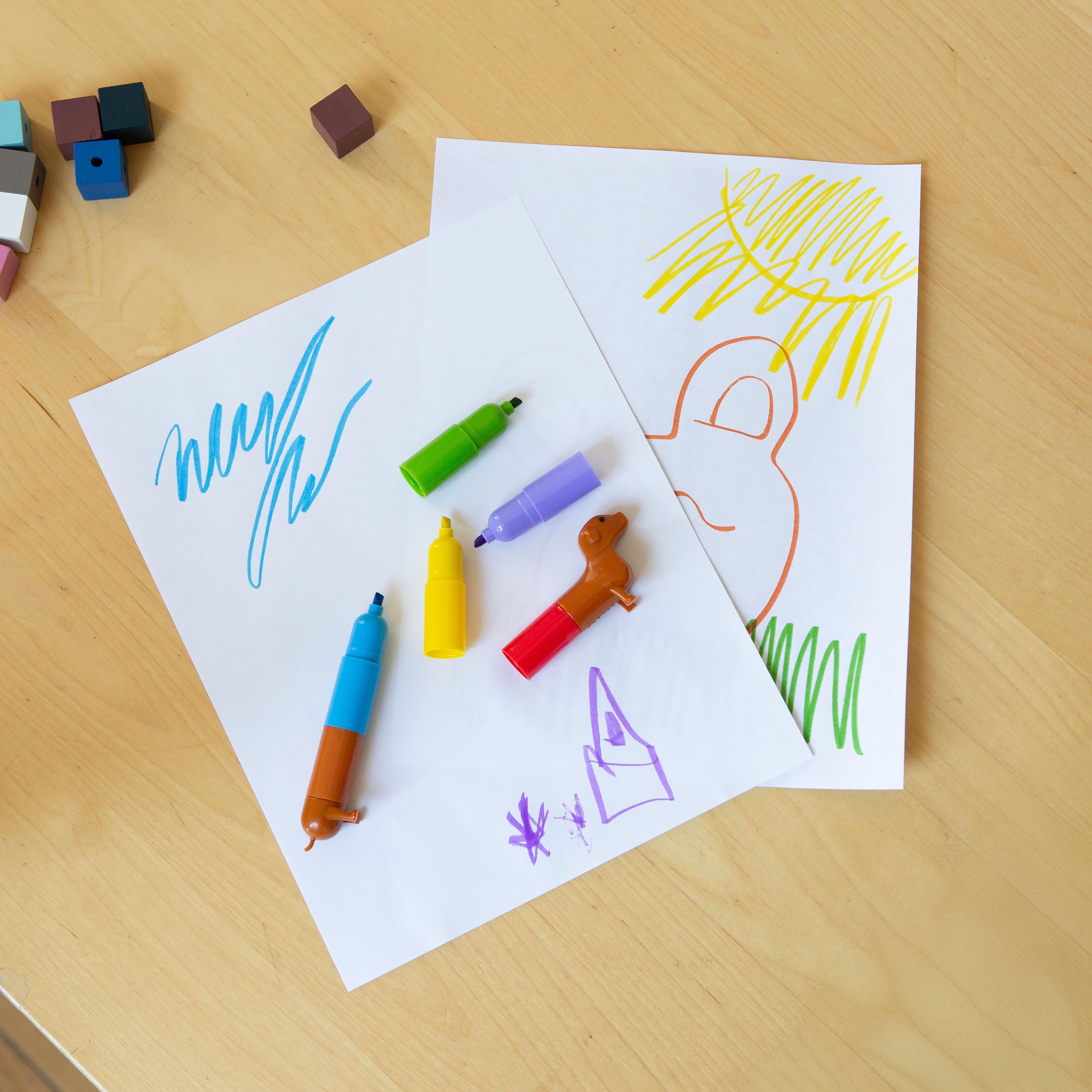 Kikkerland Rainbow Dachshund Markers Multi-Coloured