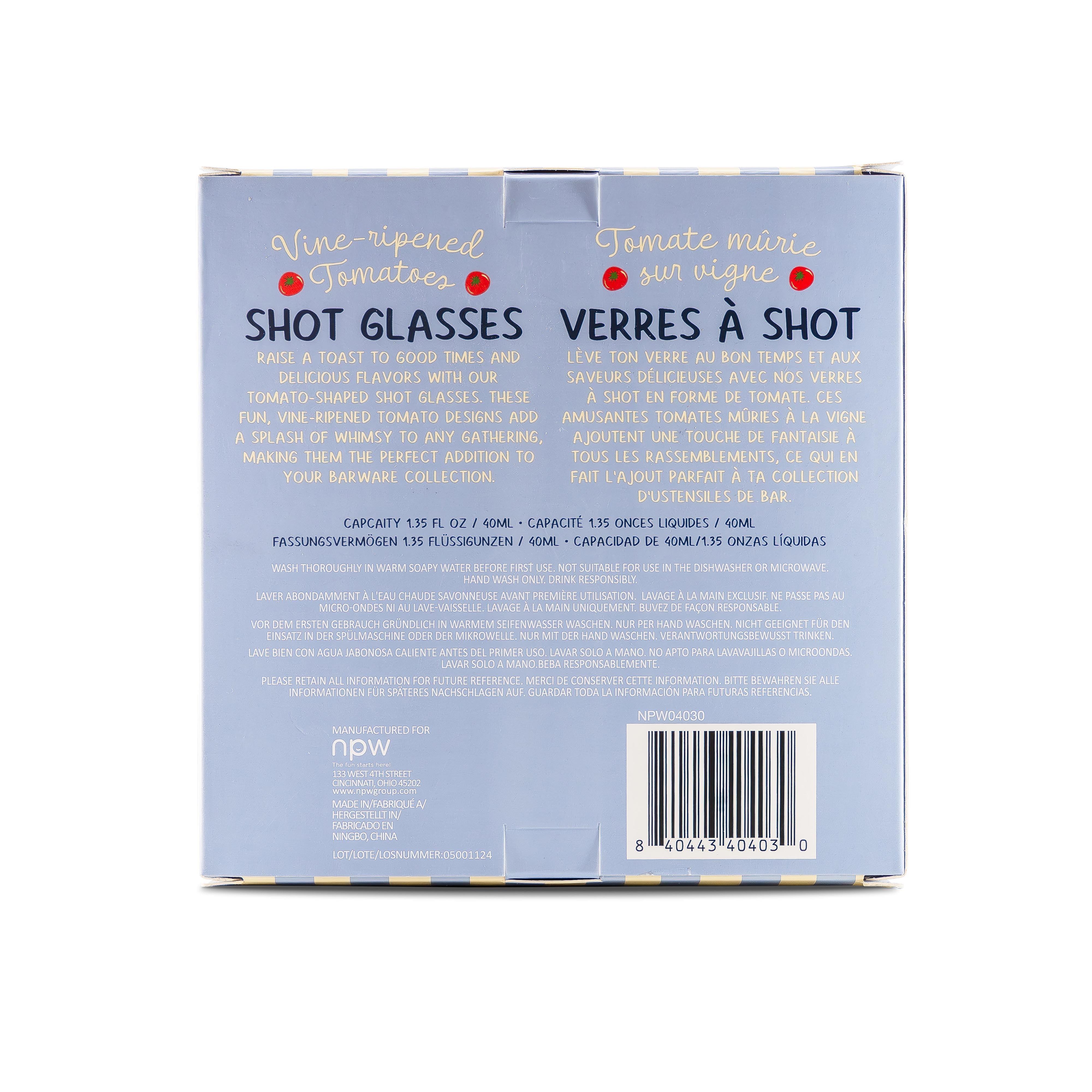 Drinking Buddies Tomato Vine Ripened Shot Glass Set