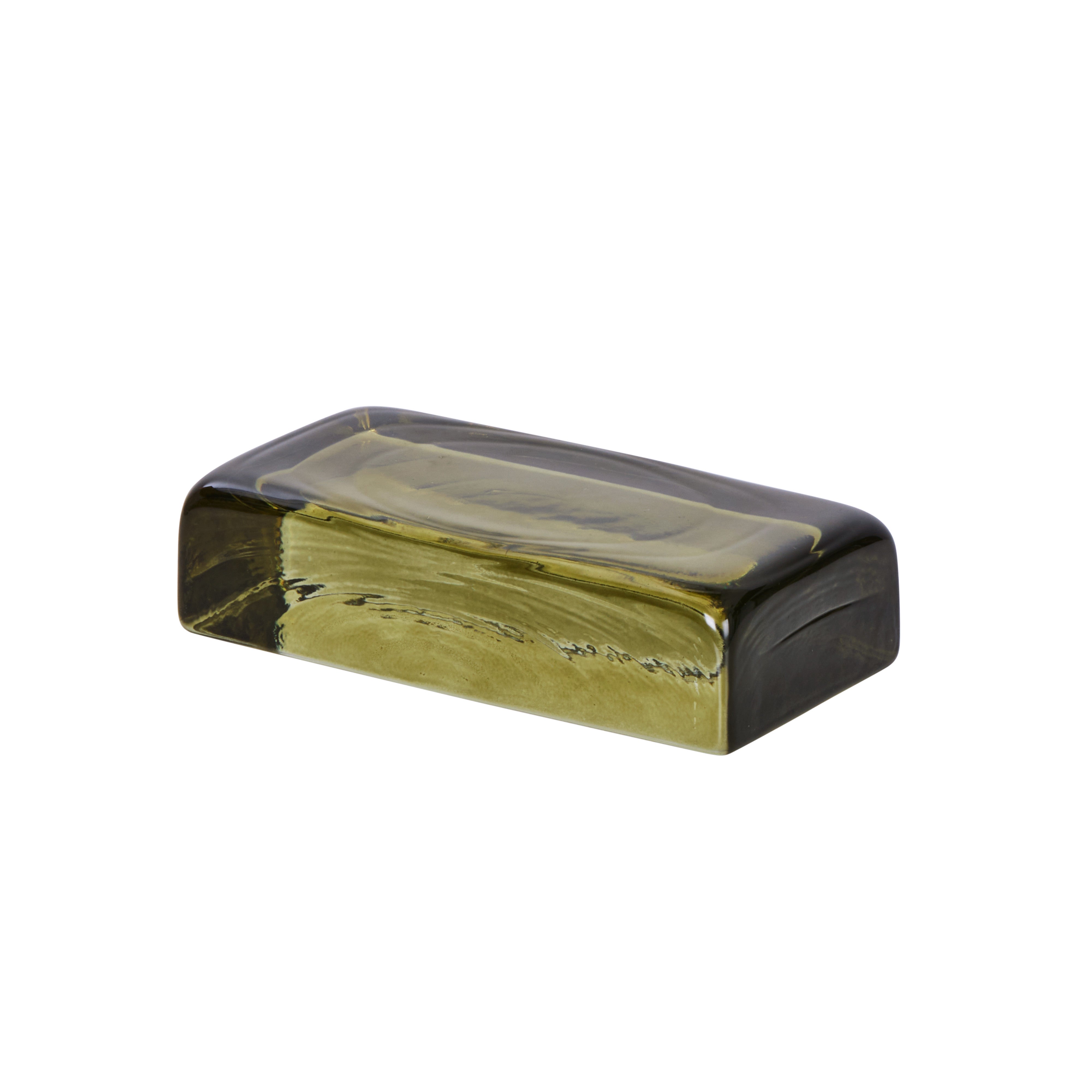 Amalfi Bernard Glass Brick Sculpture Green