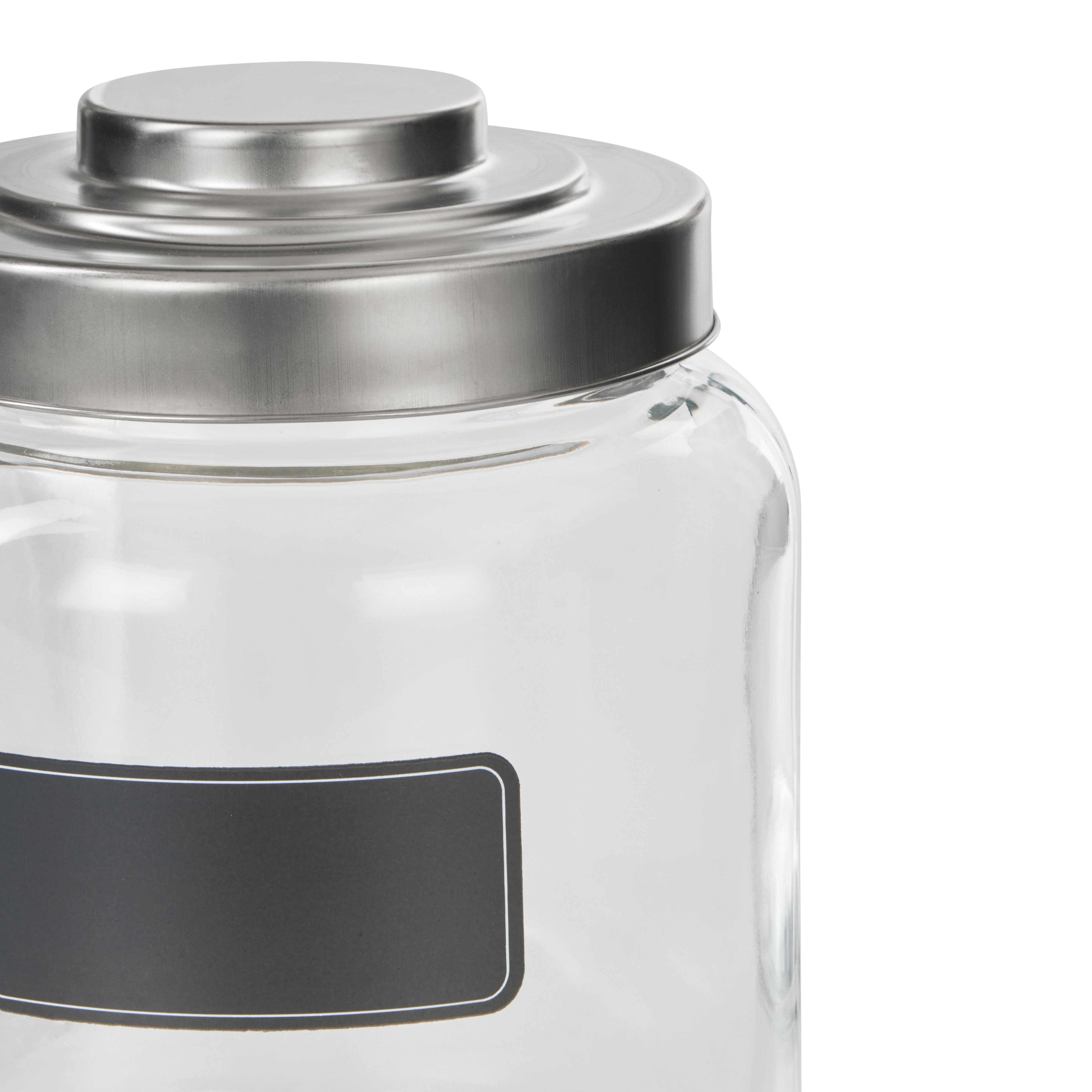 Davis & Waddell Heritage Storage Jar With Chalkboard Label 4.1L Clear