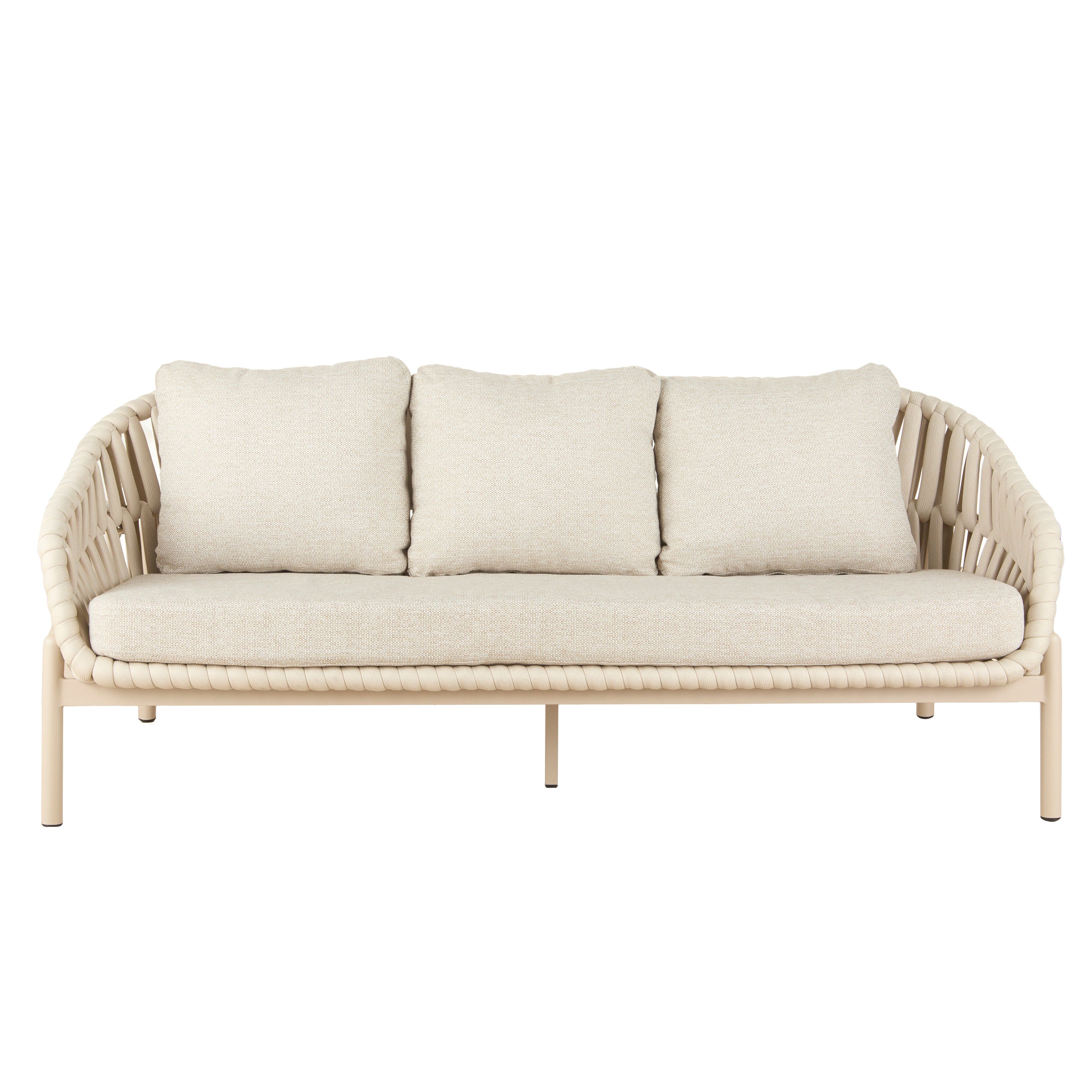 Grand Designs Elwood Outdoor 3 Seater Sofa Cream