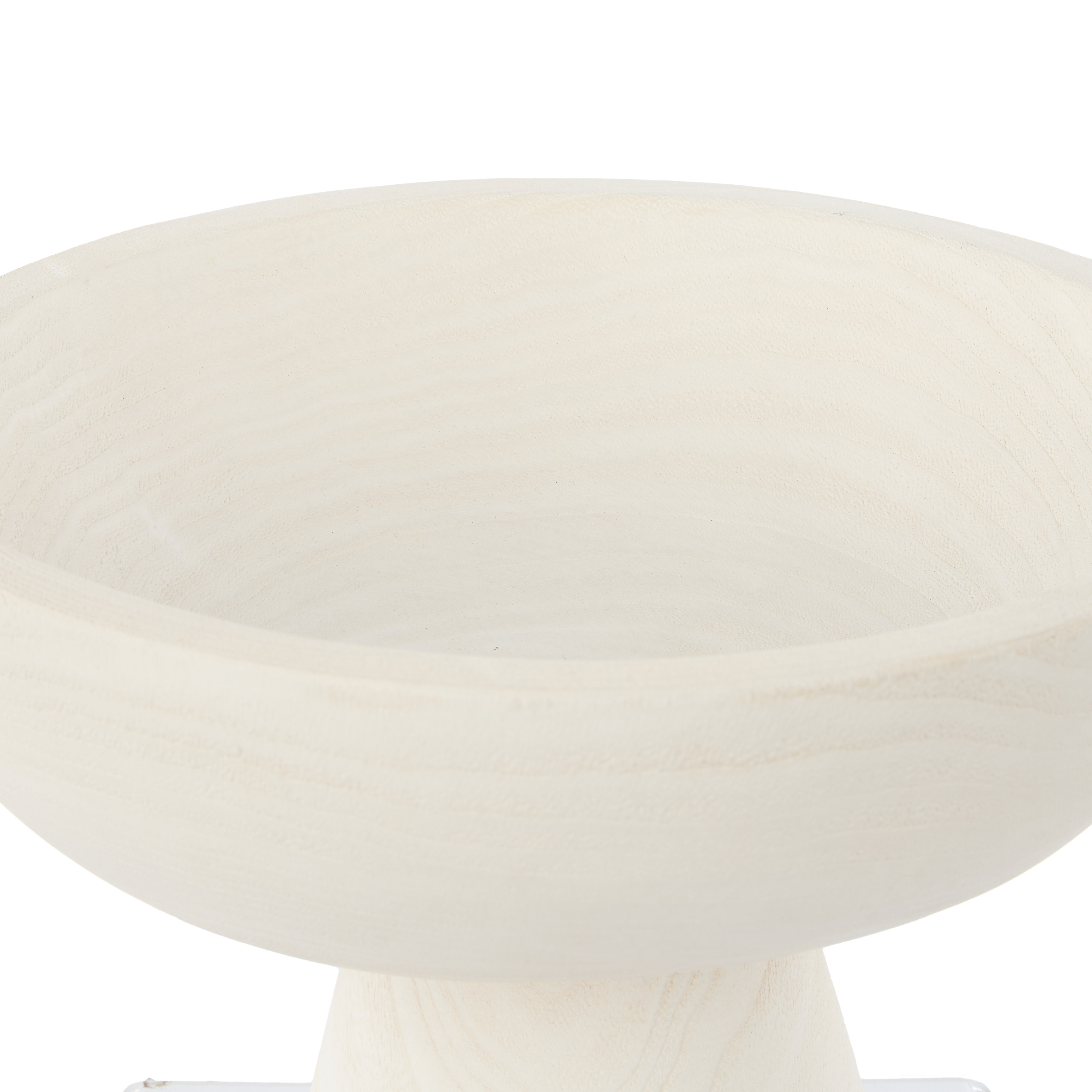 Amalfi Picton Footed Timber Bowl White
