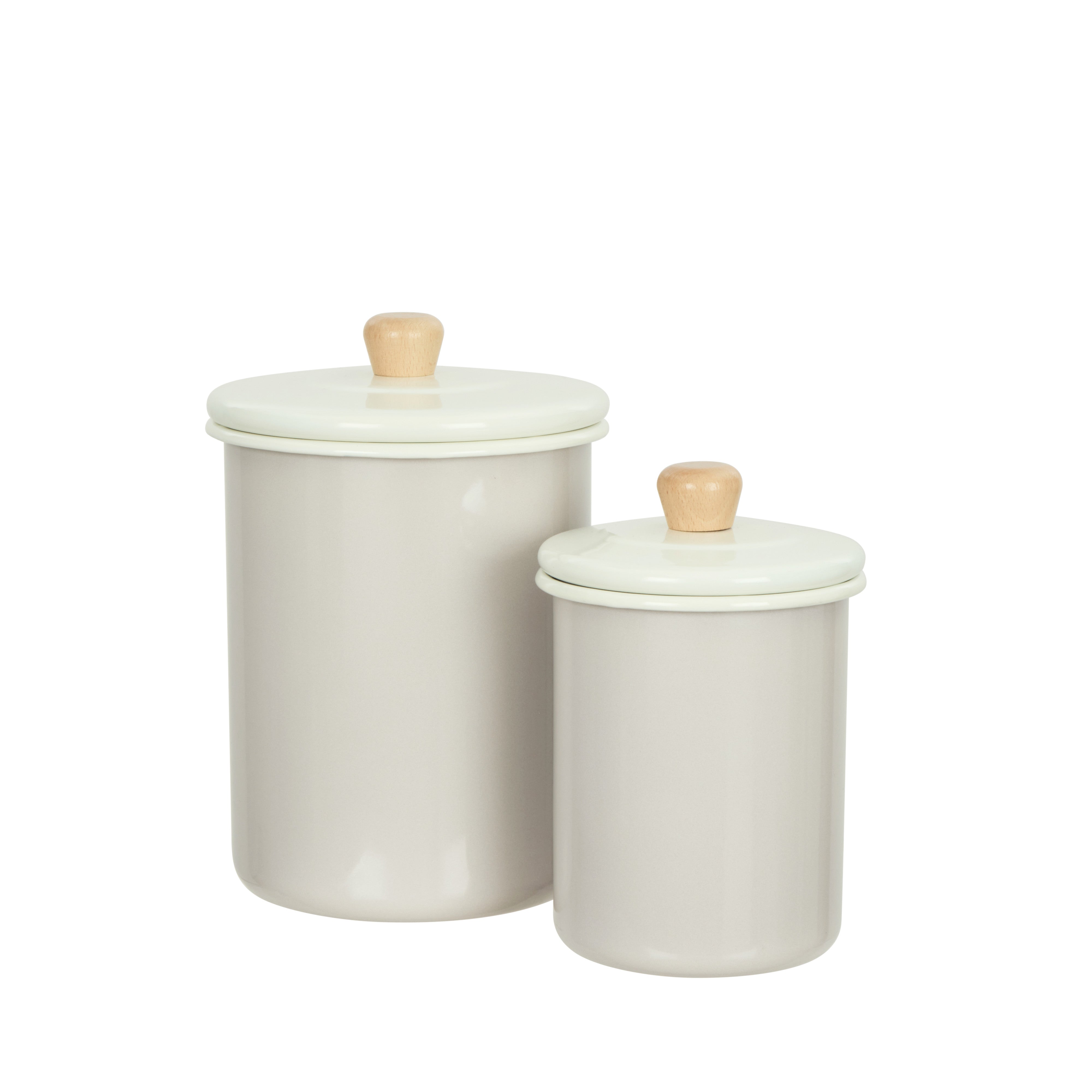 Davis & Waddell Daylesford Enamel Canister 1.7L Cream