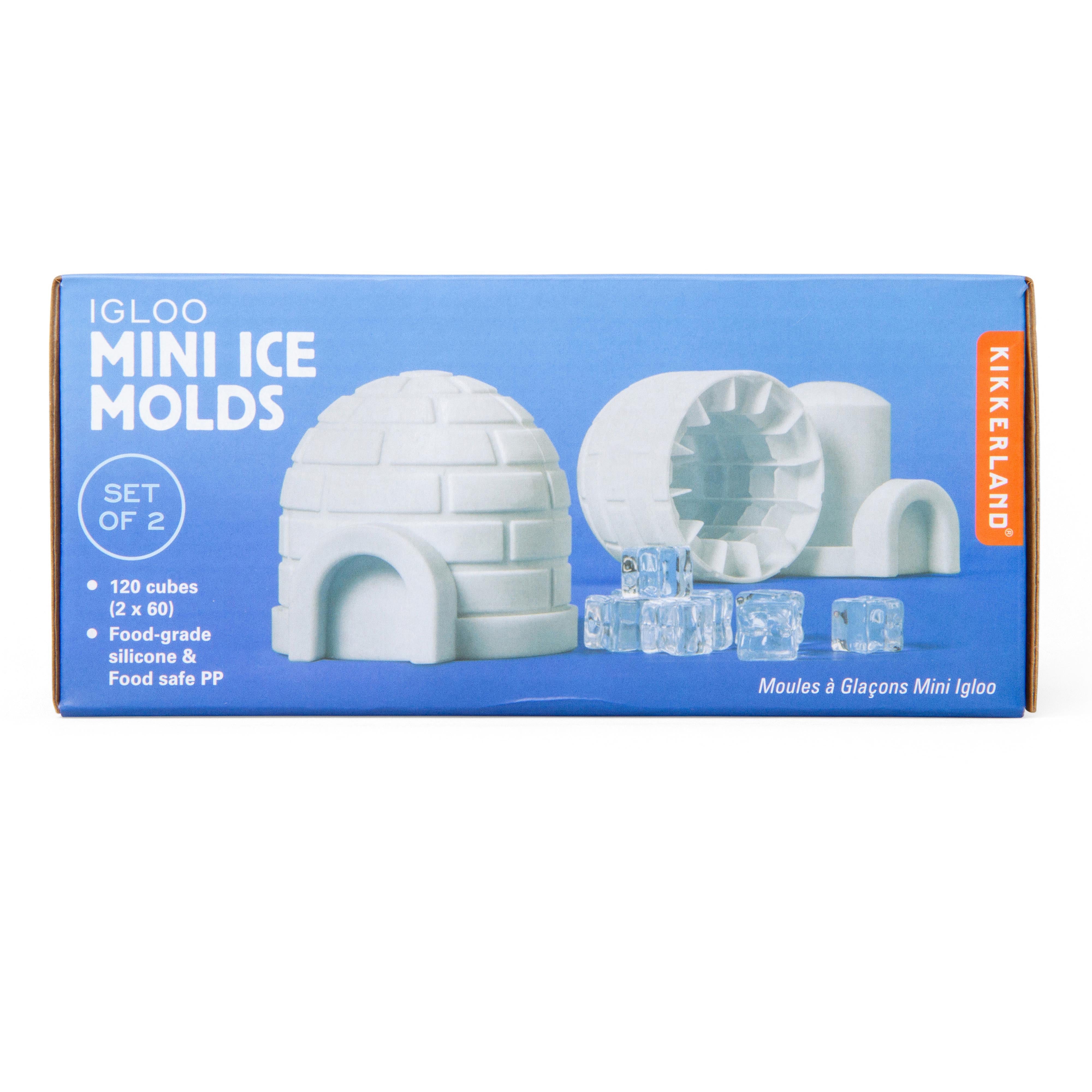 Kikkerland Igloo Mini Ice Moulds 2 Piece Set White