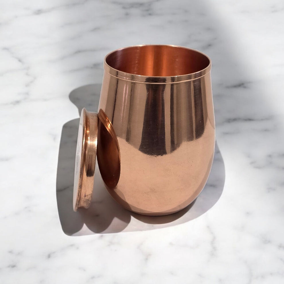 Zurit Luxe Premium Copper Cup with Lid - 300ml