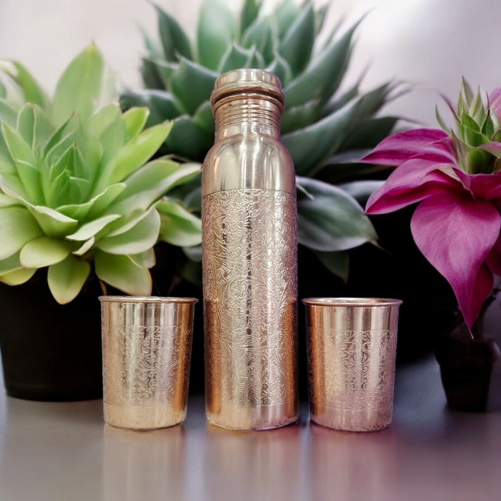 Zurit Eternal Glow Copper Bottle & Cup Set