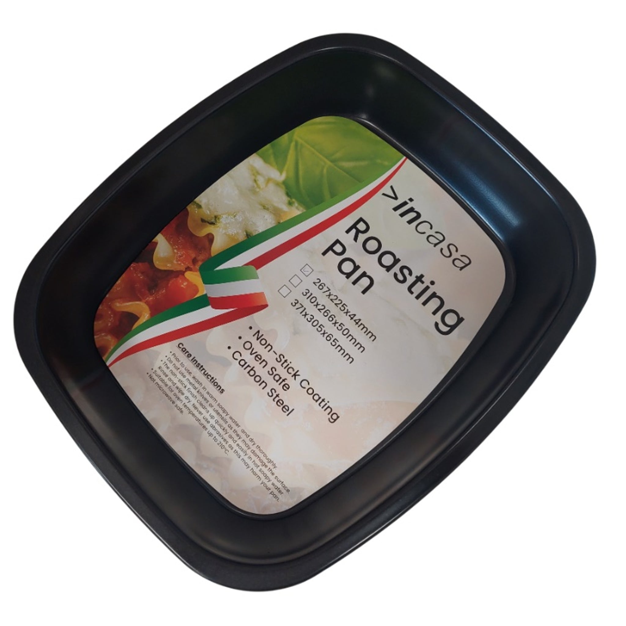 Incasa Carbon Steel Roasting Pan Small (26 x 22 x 4cm)