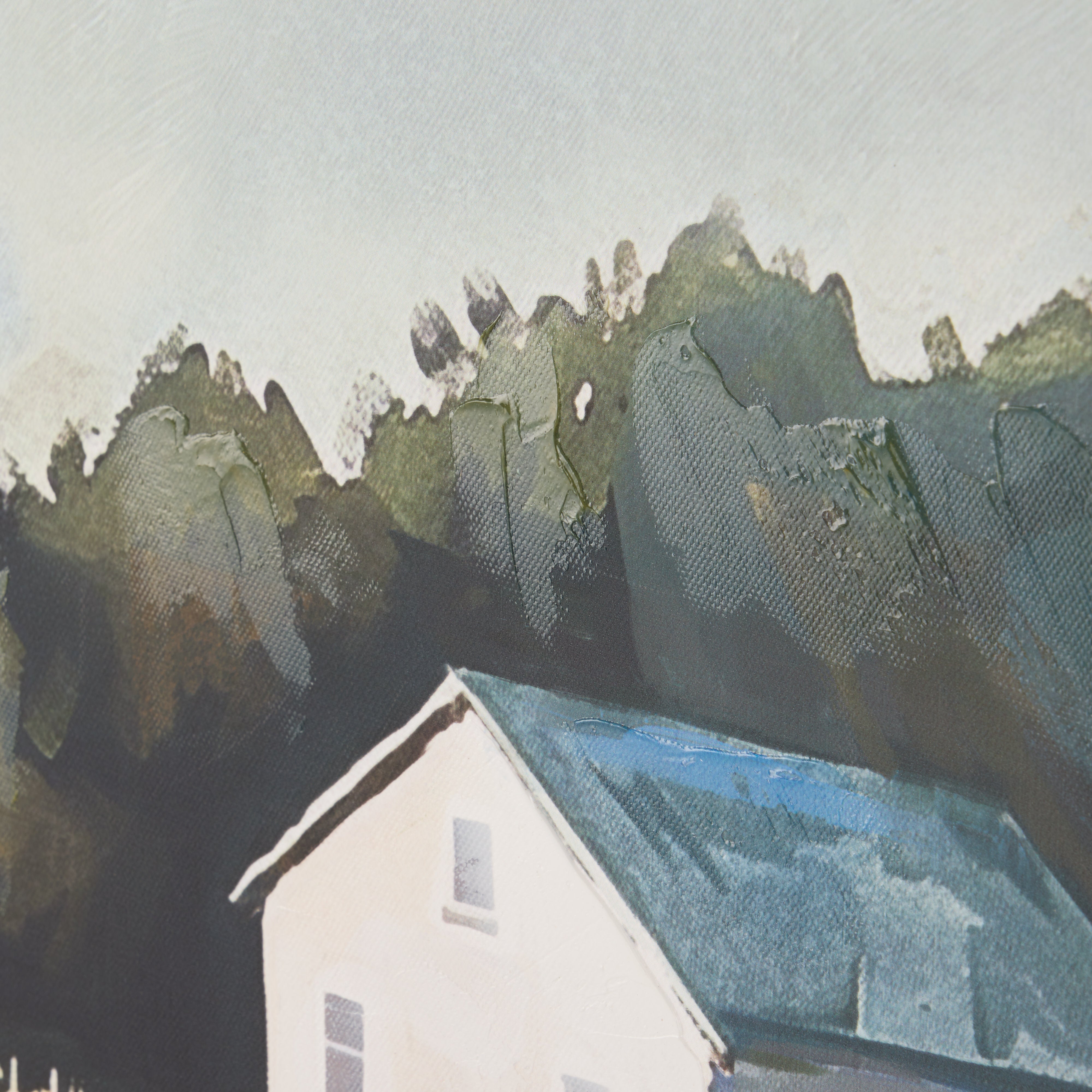 Academy Prairie House Hand Painted Wall Art Multi-Coloured