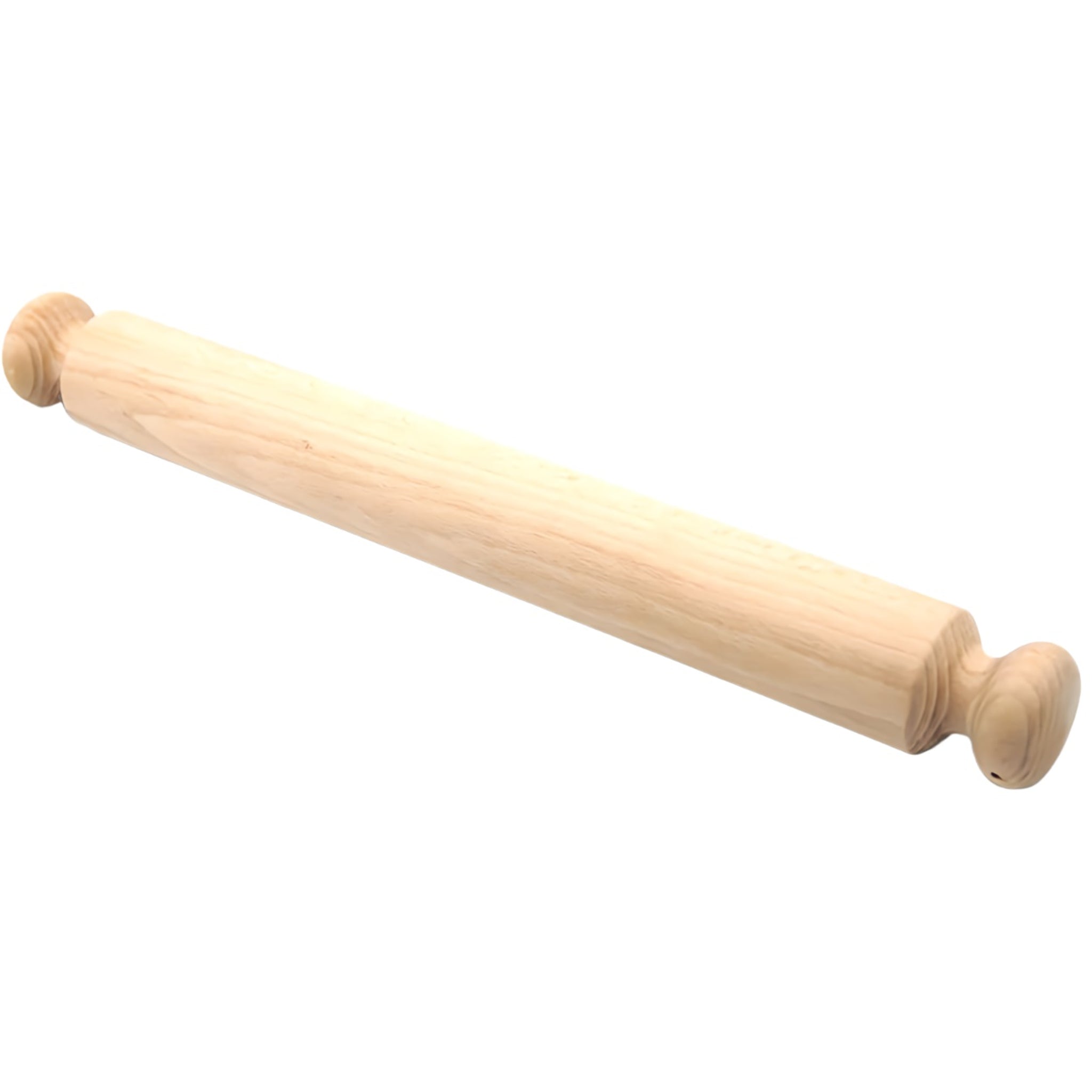 Caper Wooden Rolling Pin Carved Handles (40cm)