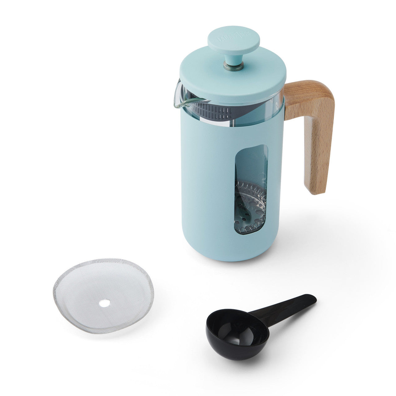 La Cafetière Pisa Stainless Steel Cafetière 3 Cup / 350ml (Sky Blue)