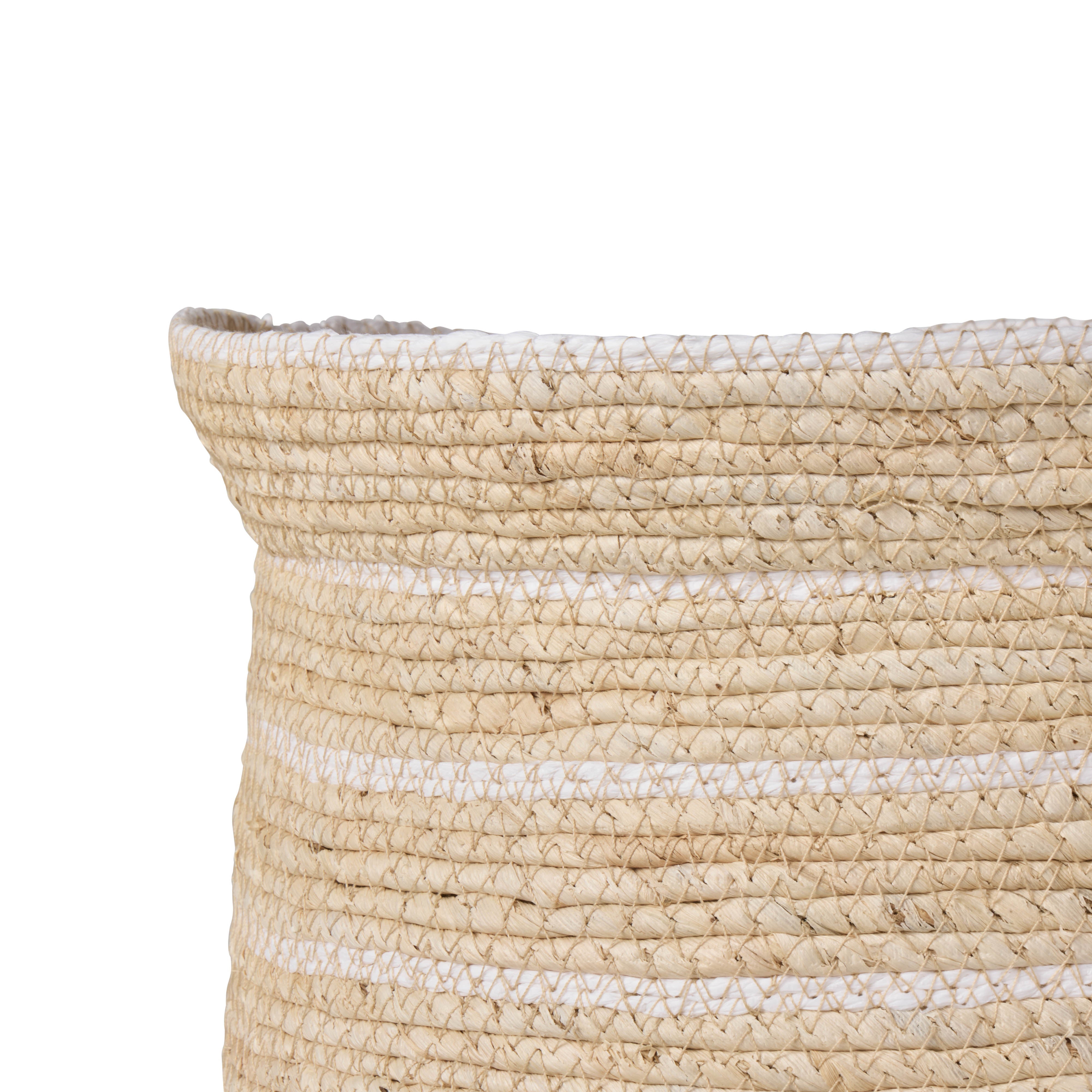 Amalfi Linear Baskets 2 Piece Set Natural & Green