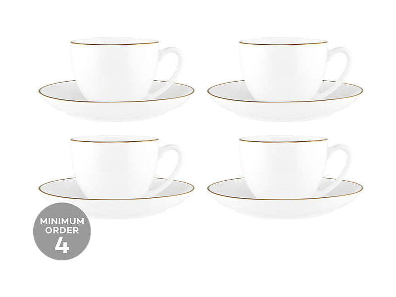Maxwell & Williams White Gold Coupe Demi Cup & Saucer 90ml