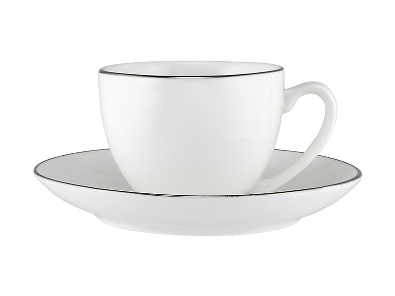Maxwell & Williams White Platinum Coupe Demi Cup & Saucer 90ml