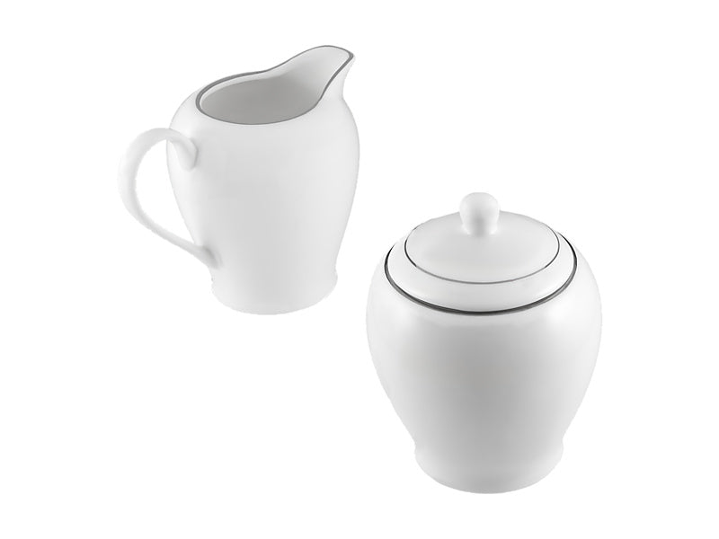 Maxwell & Williams White Platinum Sugar & Creamer Set