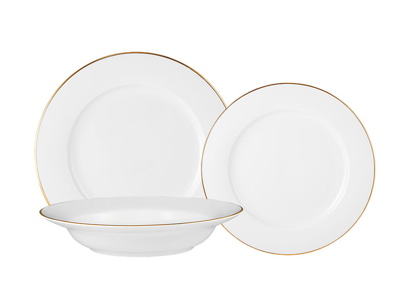 Maxwell & Williams White Gold Rim Dinner Set 12 Piece