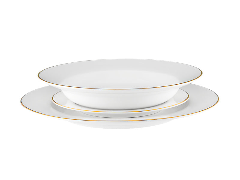 Maxwell & Williams White Gold Rim Dinner Set 12 Piece