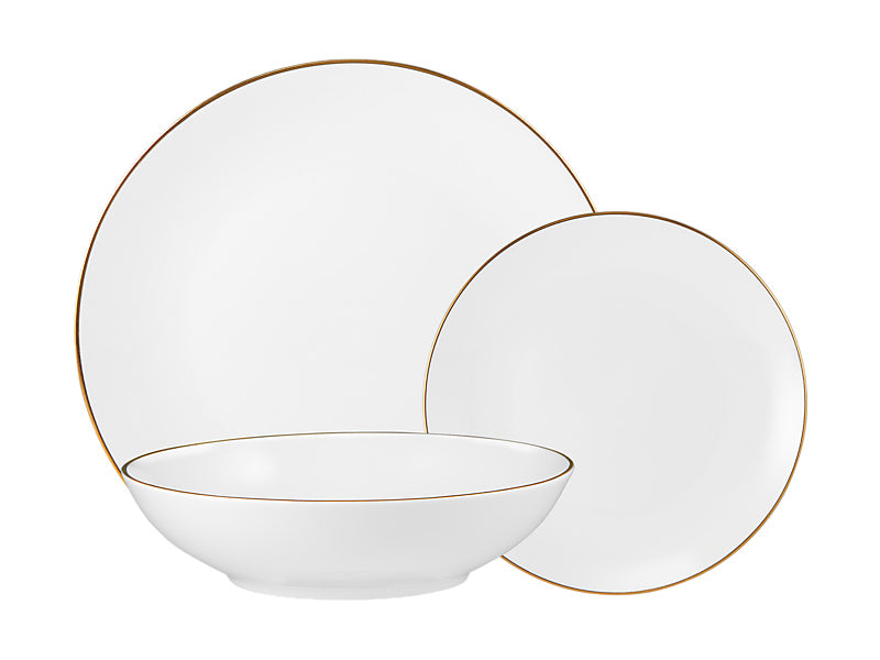 Maxwell & Williams White Gold Coupe Dinner Set 12 Piece