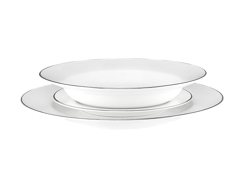 Maxwell & Williams White Platinum Rim Dinner Set 12 Piece