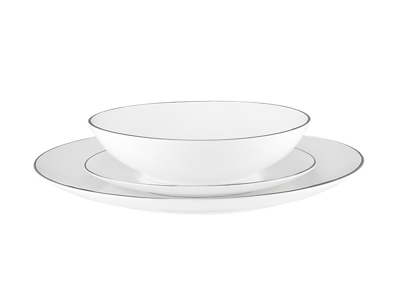 Maxwell & Williams White Platinum Coupe Dinner Set 12 Piece