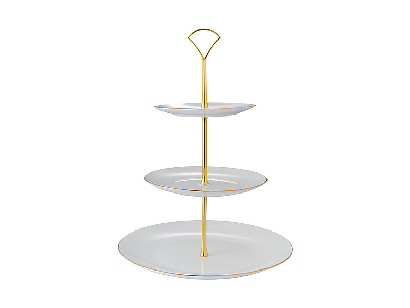 Maxwell & Williams White Gold 3 Tier Cake Stand 15 19 28 x 37cm