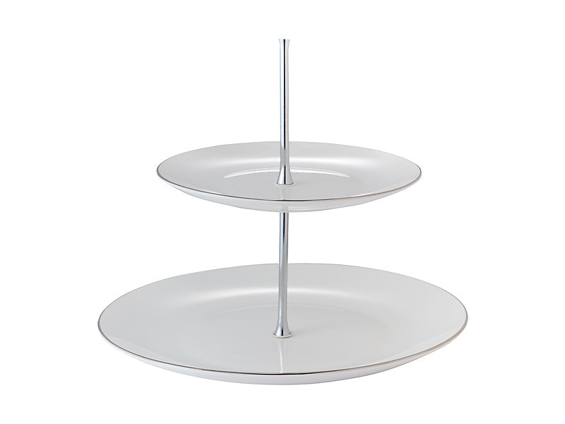 Maxwell & Williams White Platinum 3 Tier Cake Stand 15 19 28 x 37cm